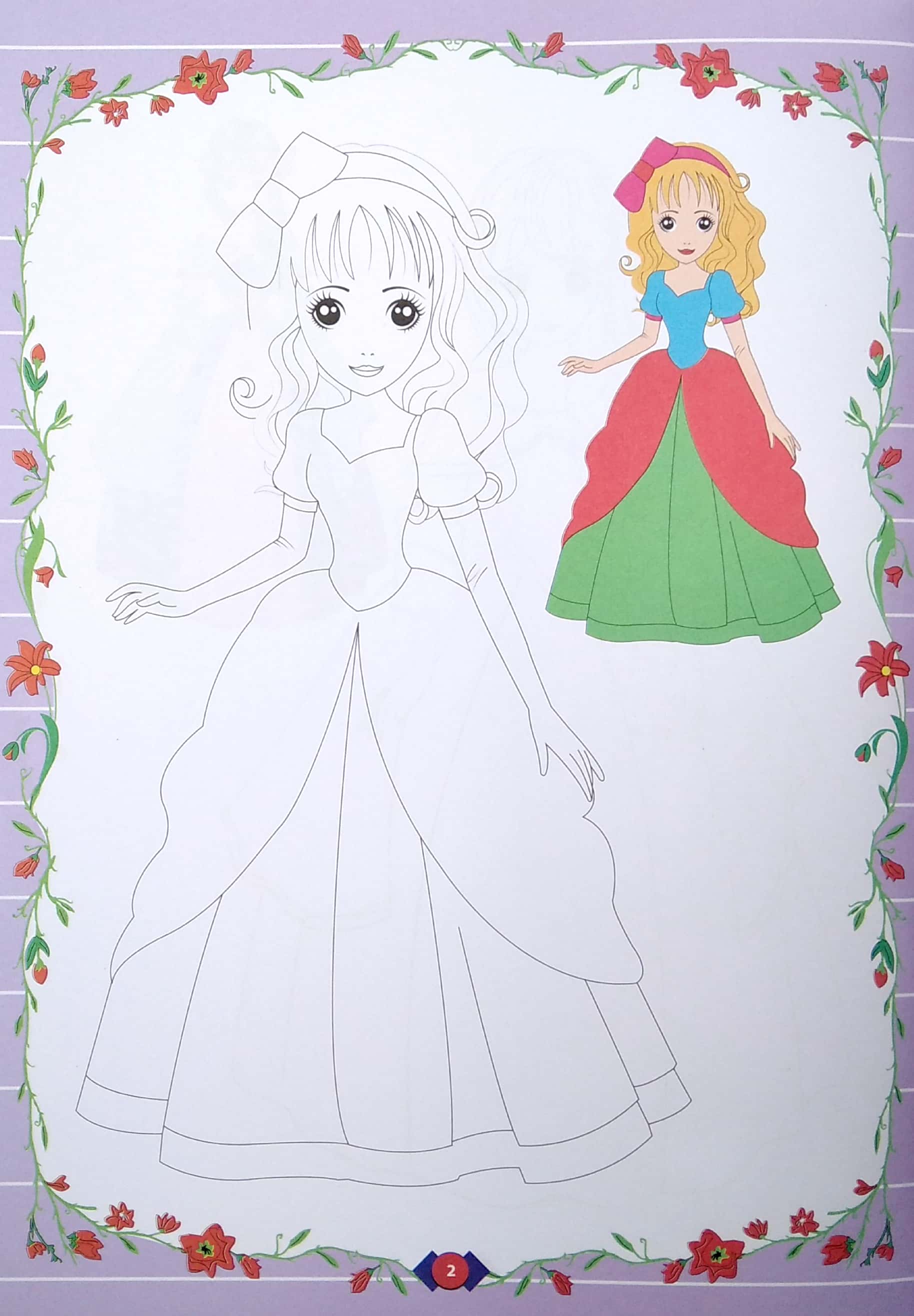 tô màu công chúa - công chúa mắt nai