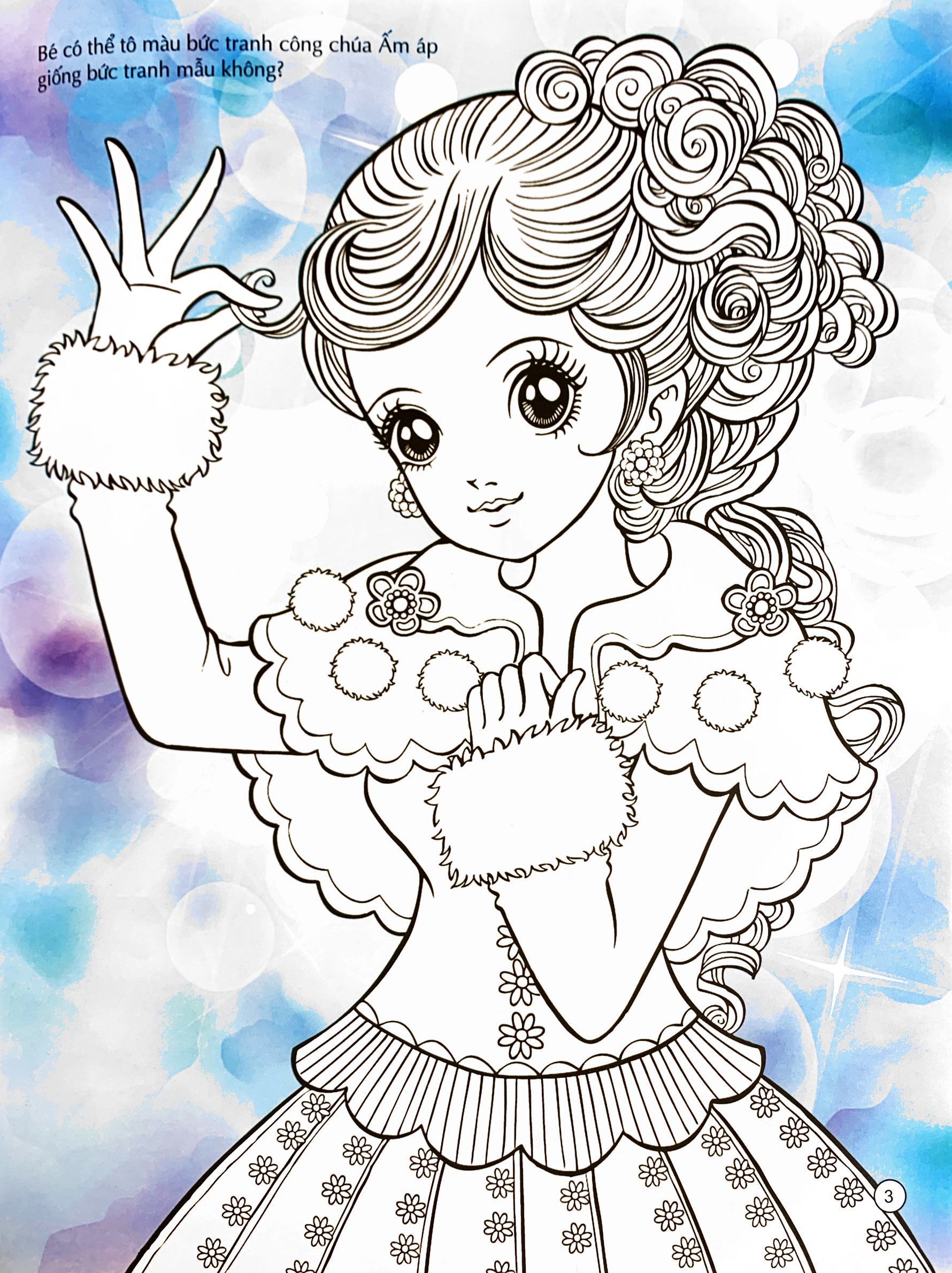 tô màu công chúa - công chúa thời trang