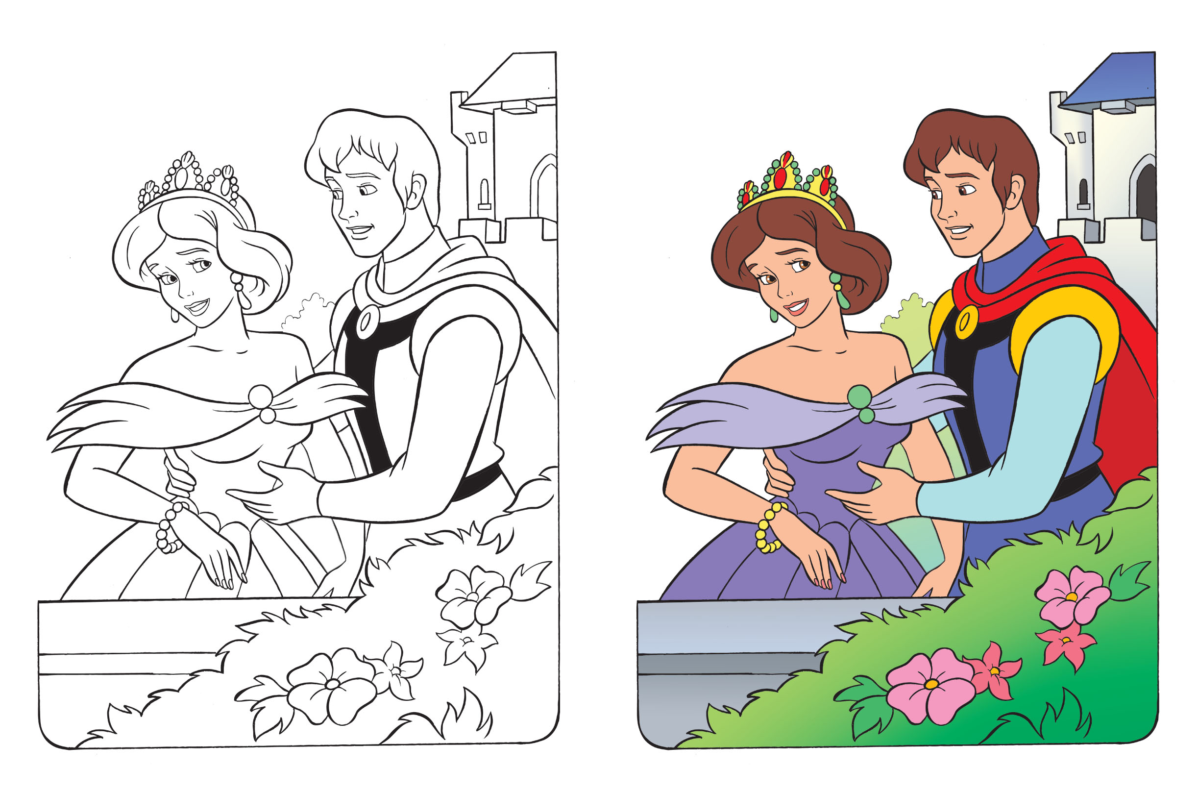 tô màu công chúa - nàng công chúa và hạt đậu