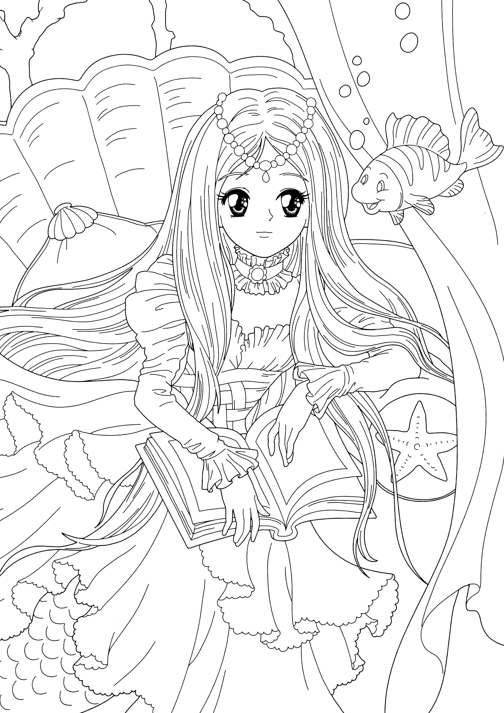 tô màu công chúa - nàng tiên cá