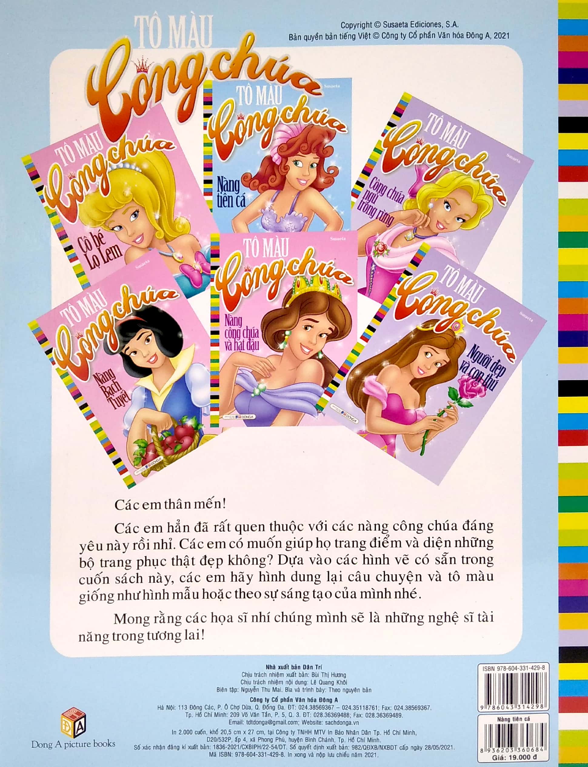 tô màu công chúa - nàng tiên cá (tái bản 2021)