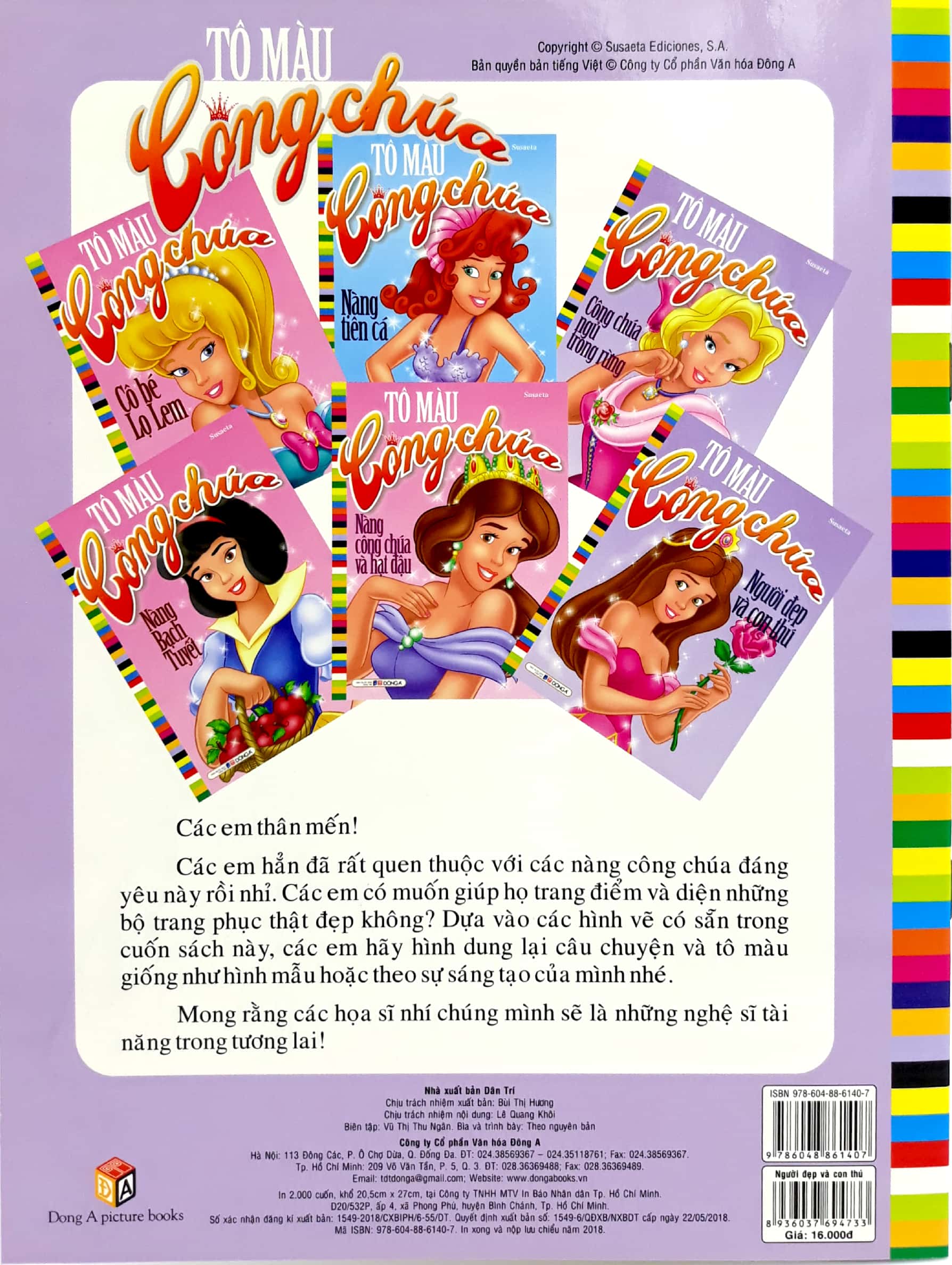 tô màu công chúa - người đẹp và con thú