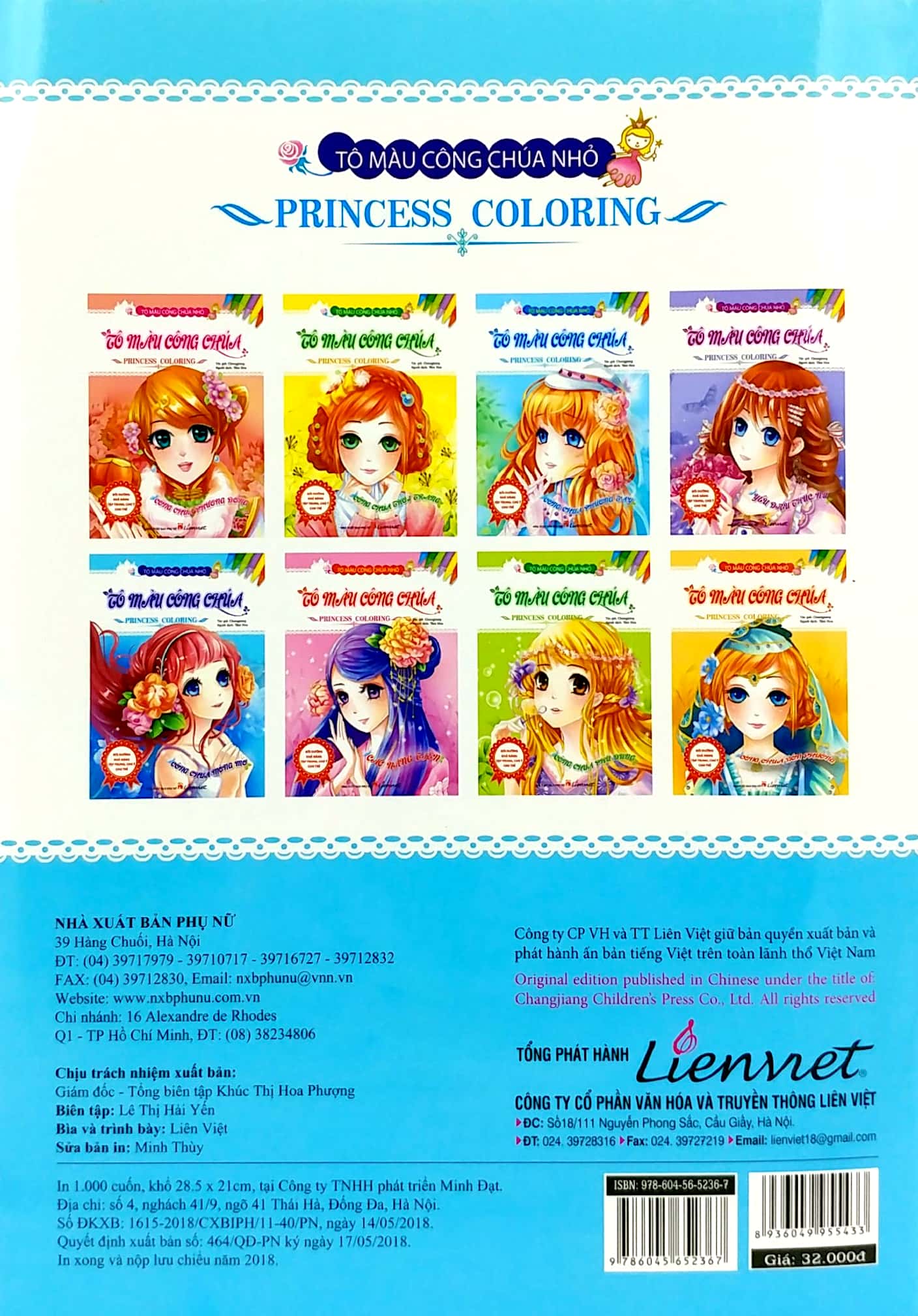 tô màu công chúa nhỏ - công chúa mộng mơ (tái bản 2018)