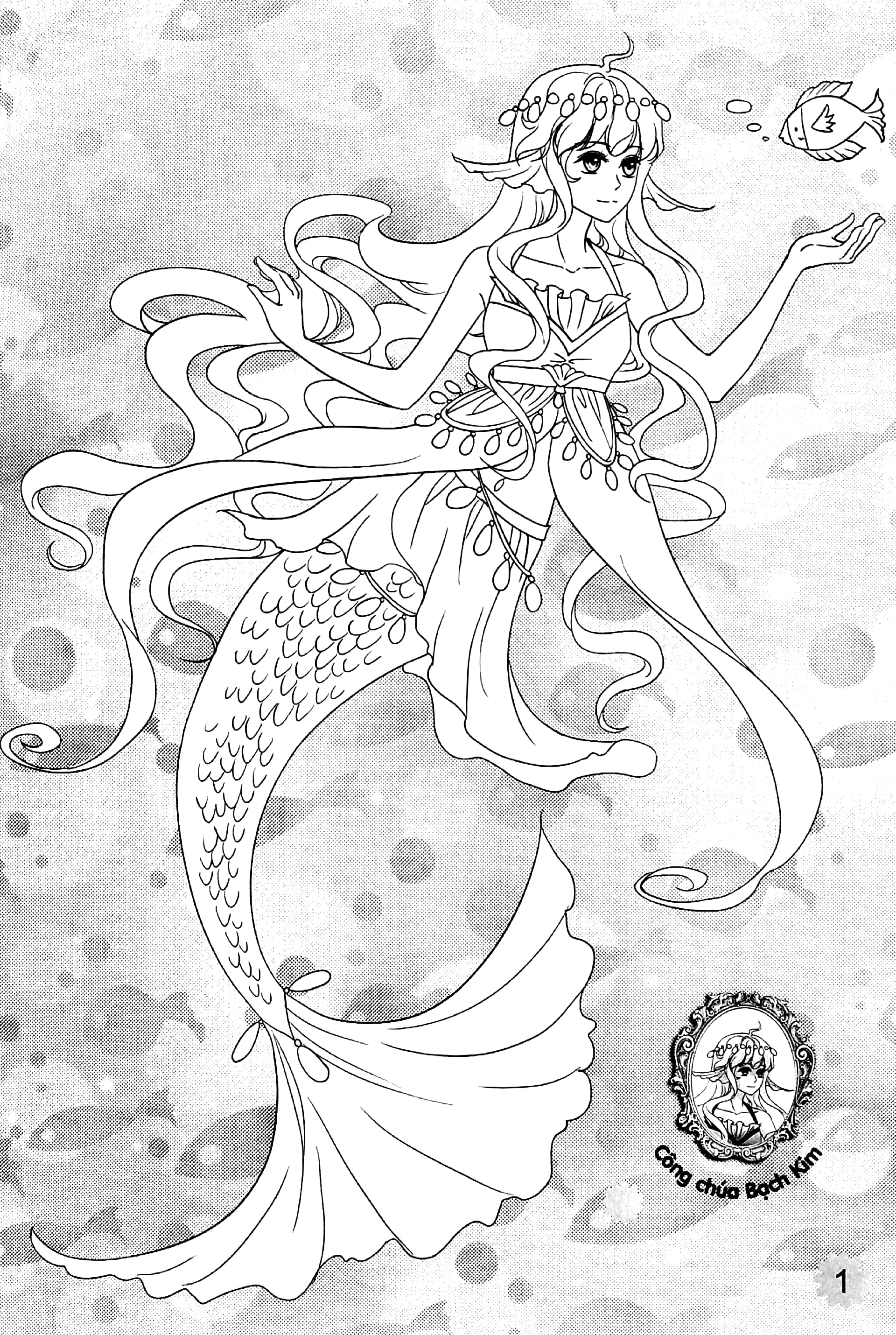 tô màu công chúa sáng tạo - những nàng công chúa đại dương