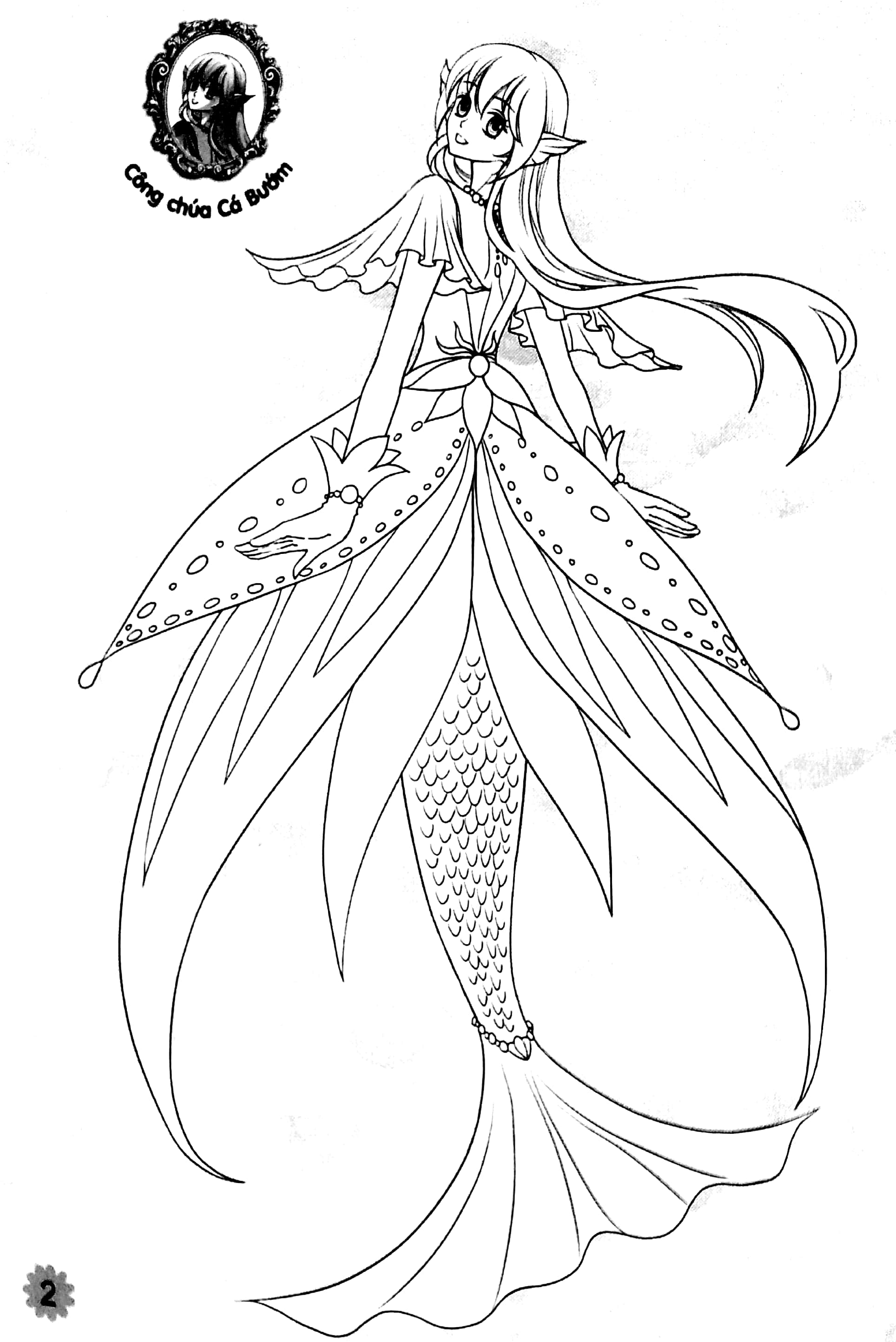 tô màu công chúa sáng tạo - những nàng công chúa đại dương