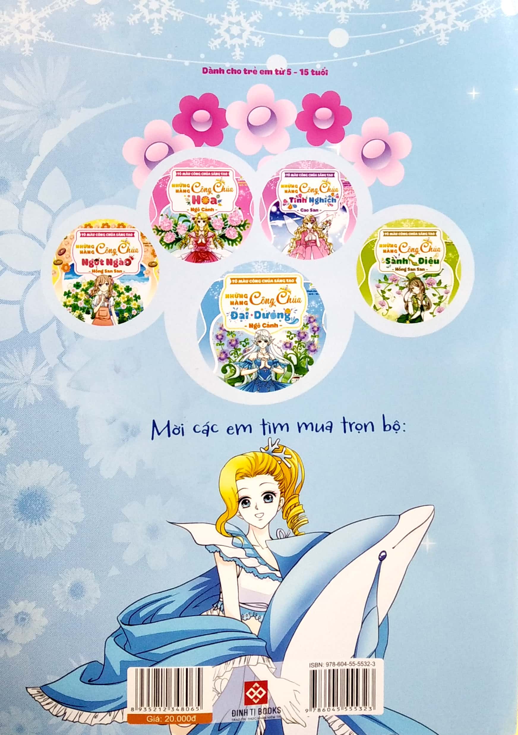 tô màu công chúa sáng tạo - những nàng công chúa đại dương