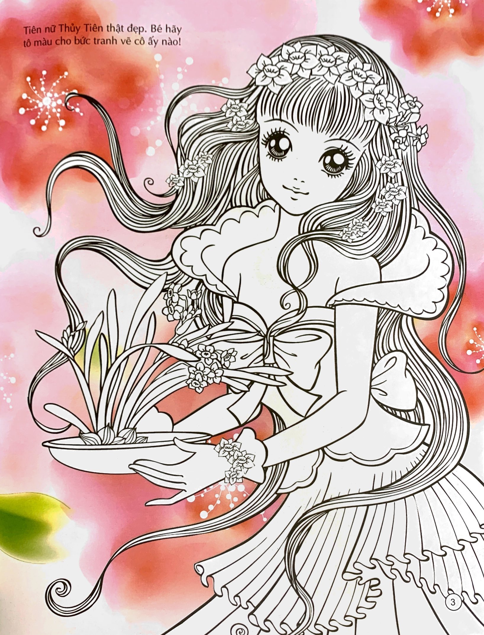 tô màu công chúa - tiên nữ các loài hoa