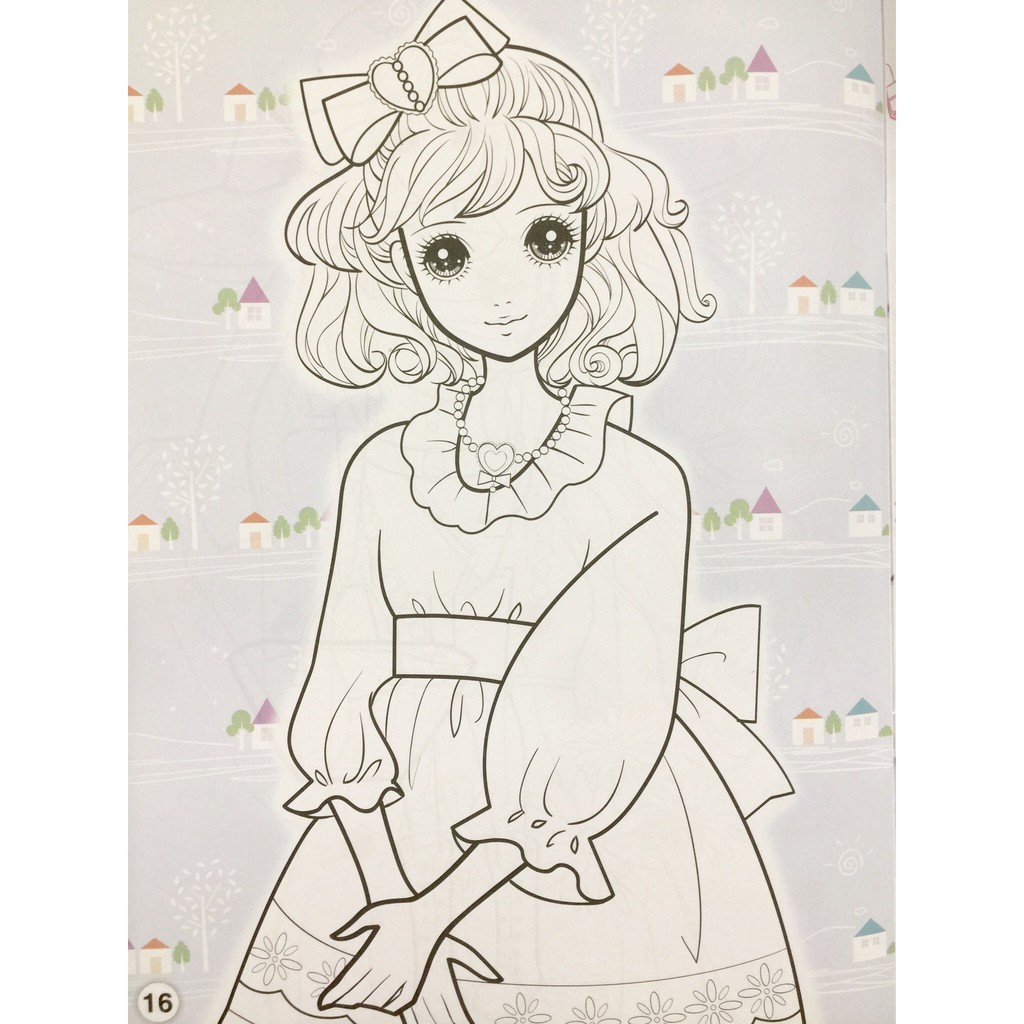 tô màu công chúa xinh đẹp - công chúa đồng quê