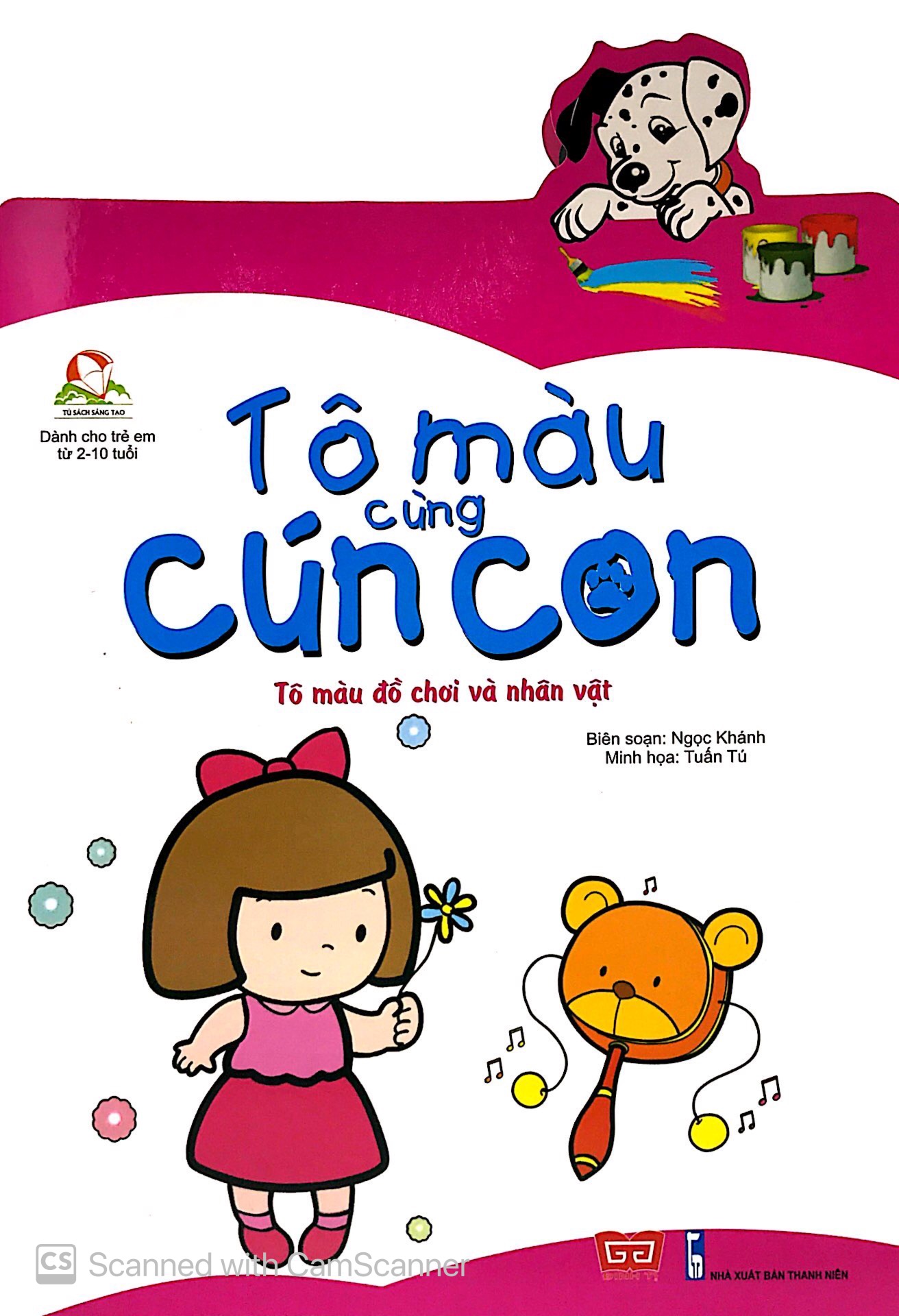 tô màu cùng cún con - tô màu đồ chơi và nhân vật