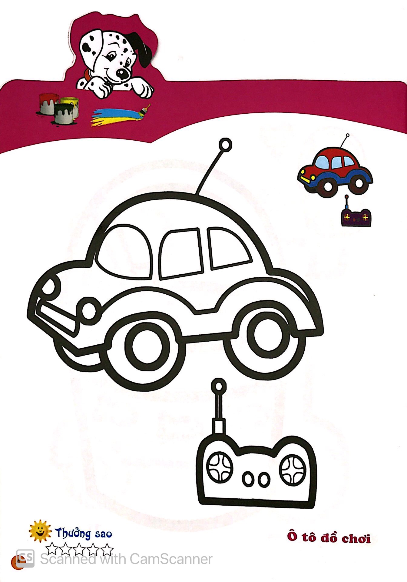 tô màu cùng cún con - tô màu đồ chơi và nhân vật