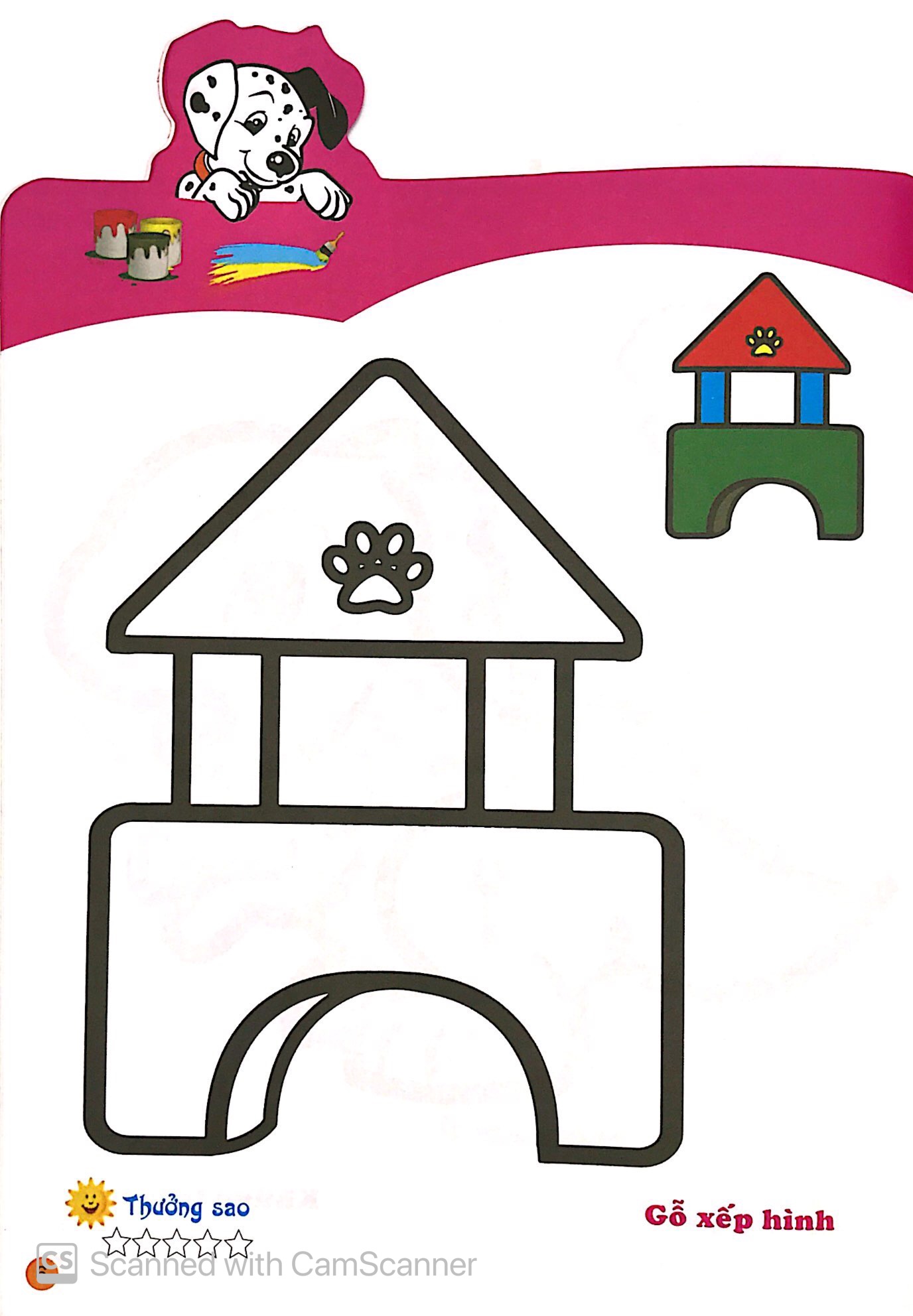 tô màu cùng cún con - tô màu đồ chơi và nhân vật