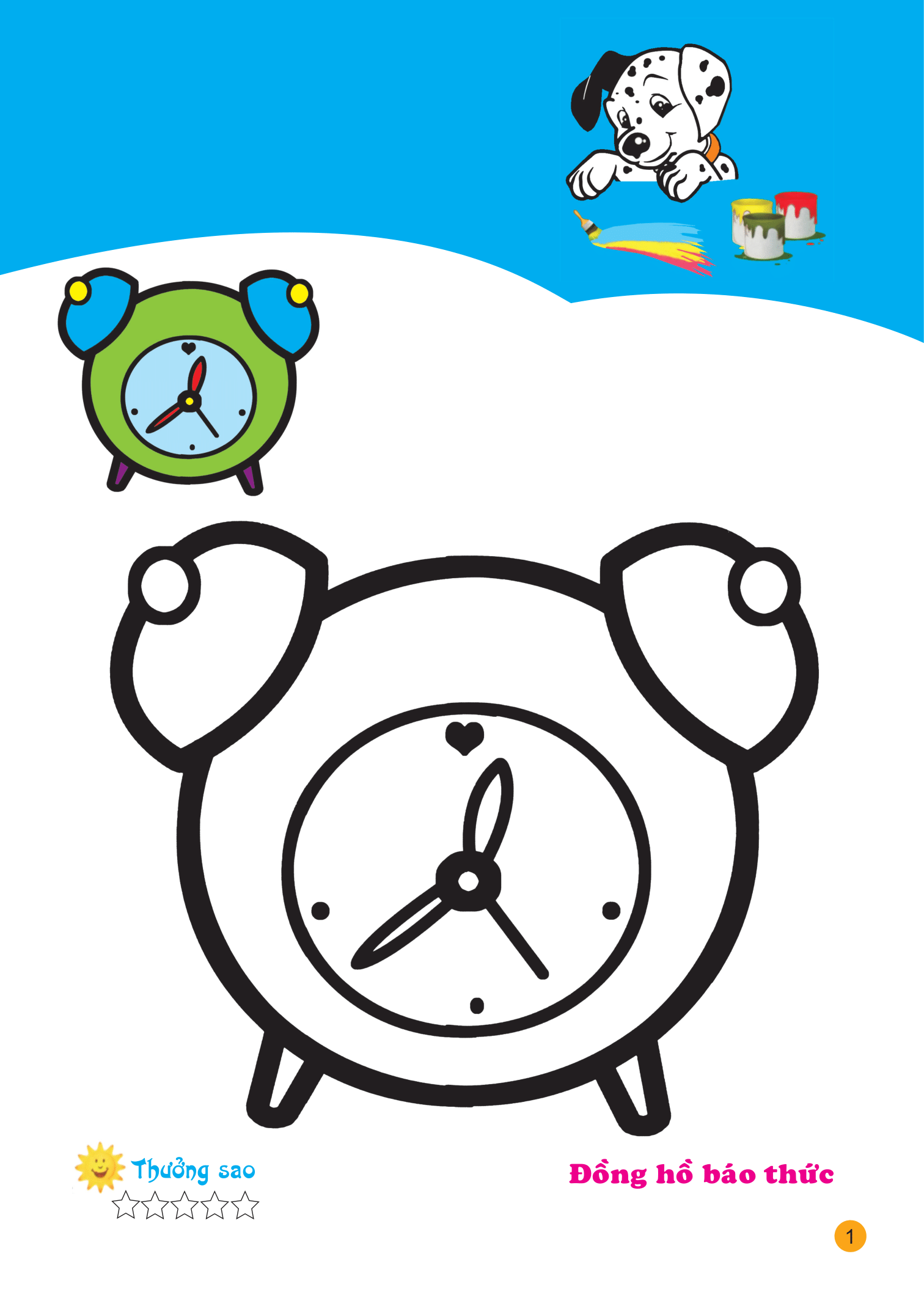 tô màu cùng cún con - tô màu đồ dùng học tập và đồ dùng hằng ngày