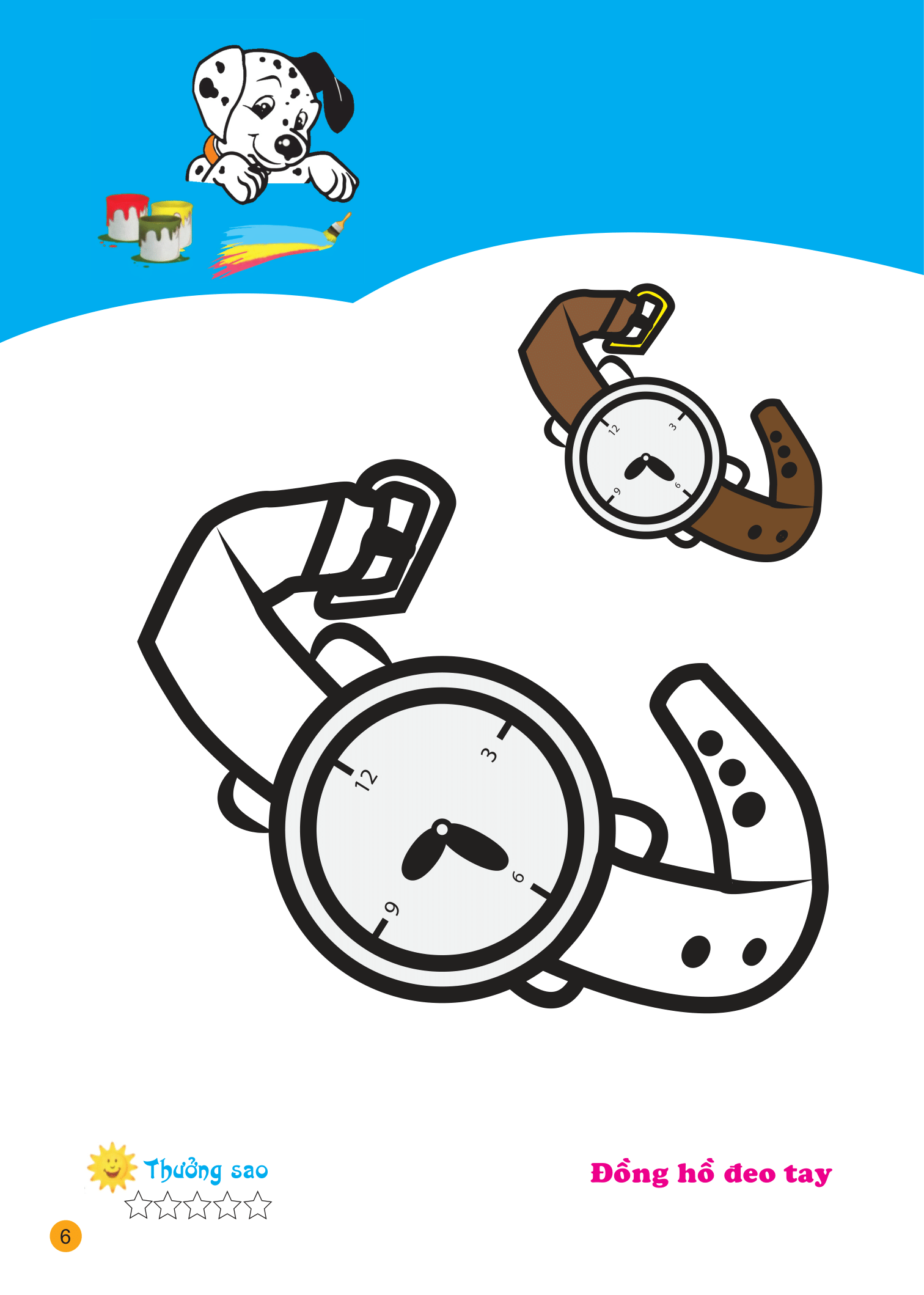 tô màu cùng cún con - tô màu đồ dùng học tập và đồ dùng hằng ngày