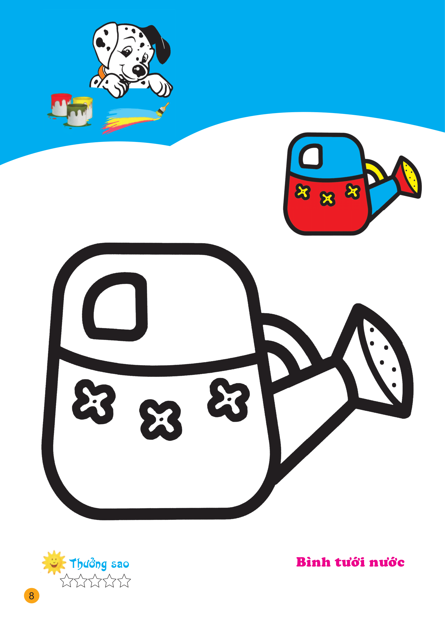 tô màu cùng cún con - tô màu đồ dùng học tập và đồ dùng hằng ngày