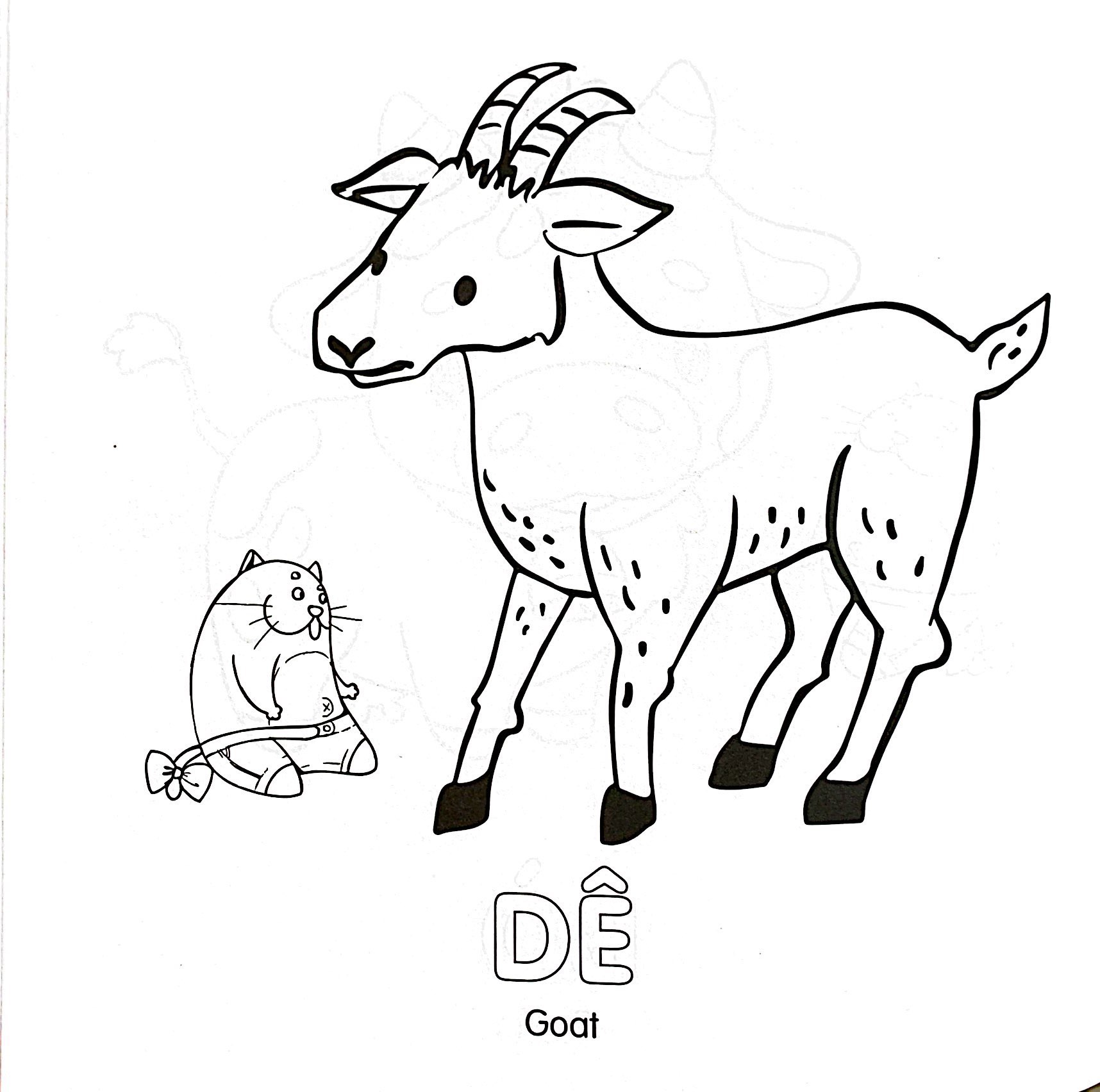 tô màu cùng mèo thông thái - song ngữ việt-anh - động vật (dành cho trẻ từ 3-5 tuổi)