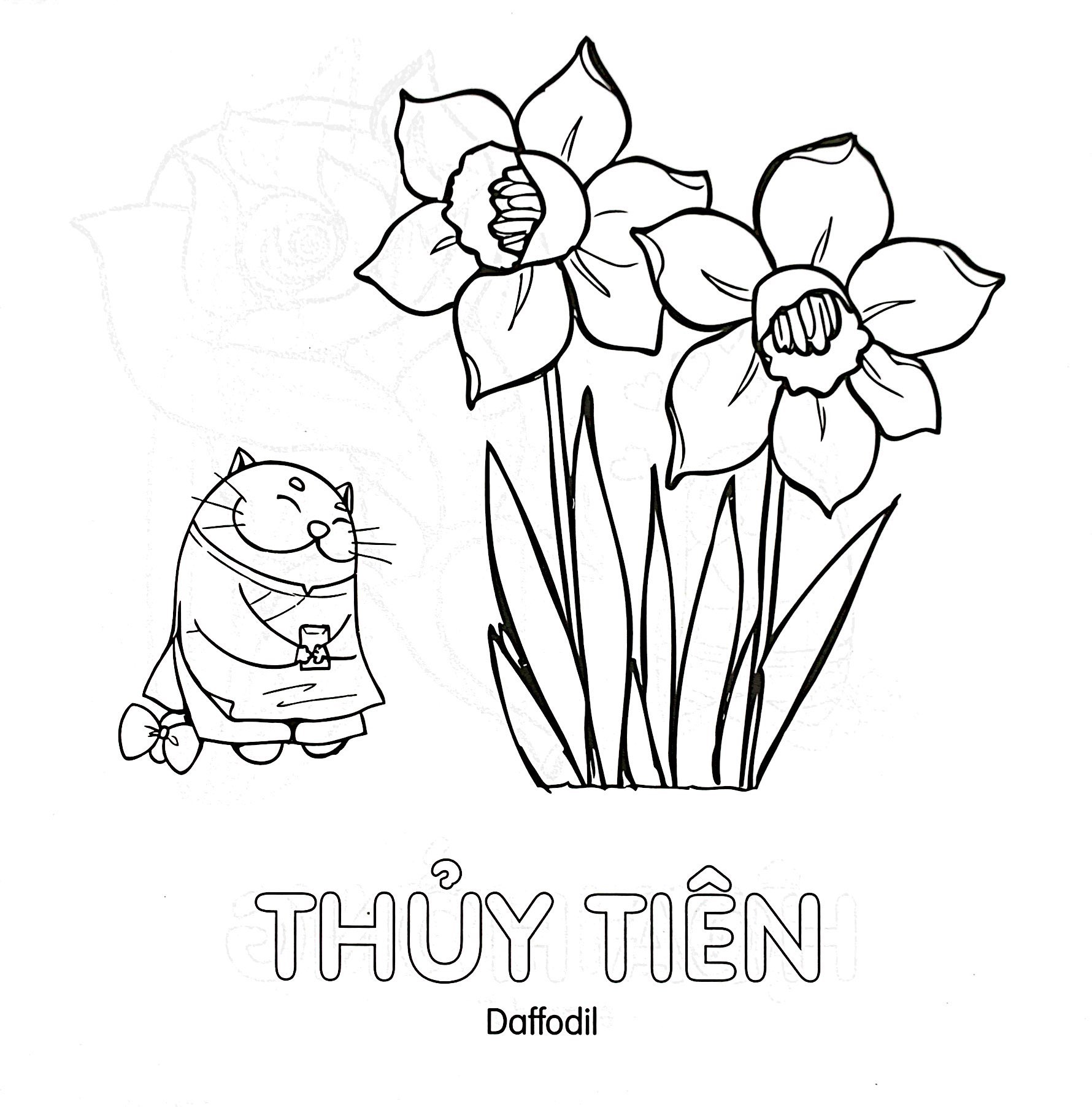 To Mau Cung Meo Thong Thai - Song Ngu Viet-Anh - Hoa (Danh Cho Tre Tu 3-5 Tuoi)