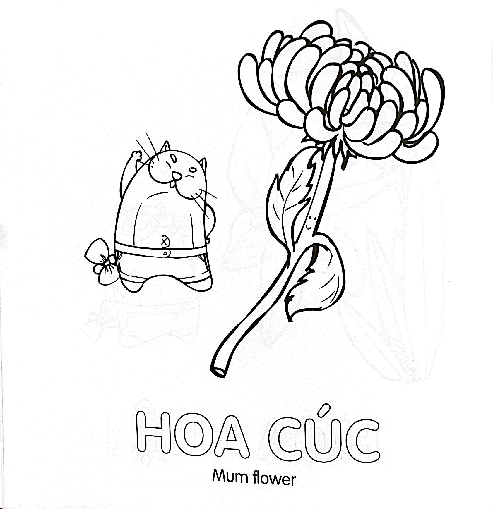 To Mau Cung Meo Thong Thai - Song Ngu Viet-Anh - Hoa (Danh Cho Tre Tu 3-5 Tuoi)