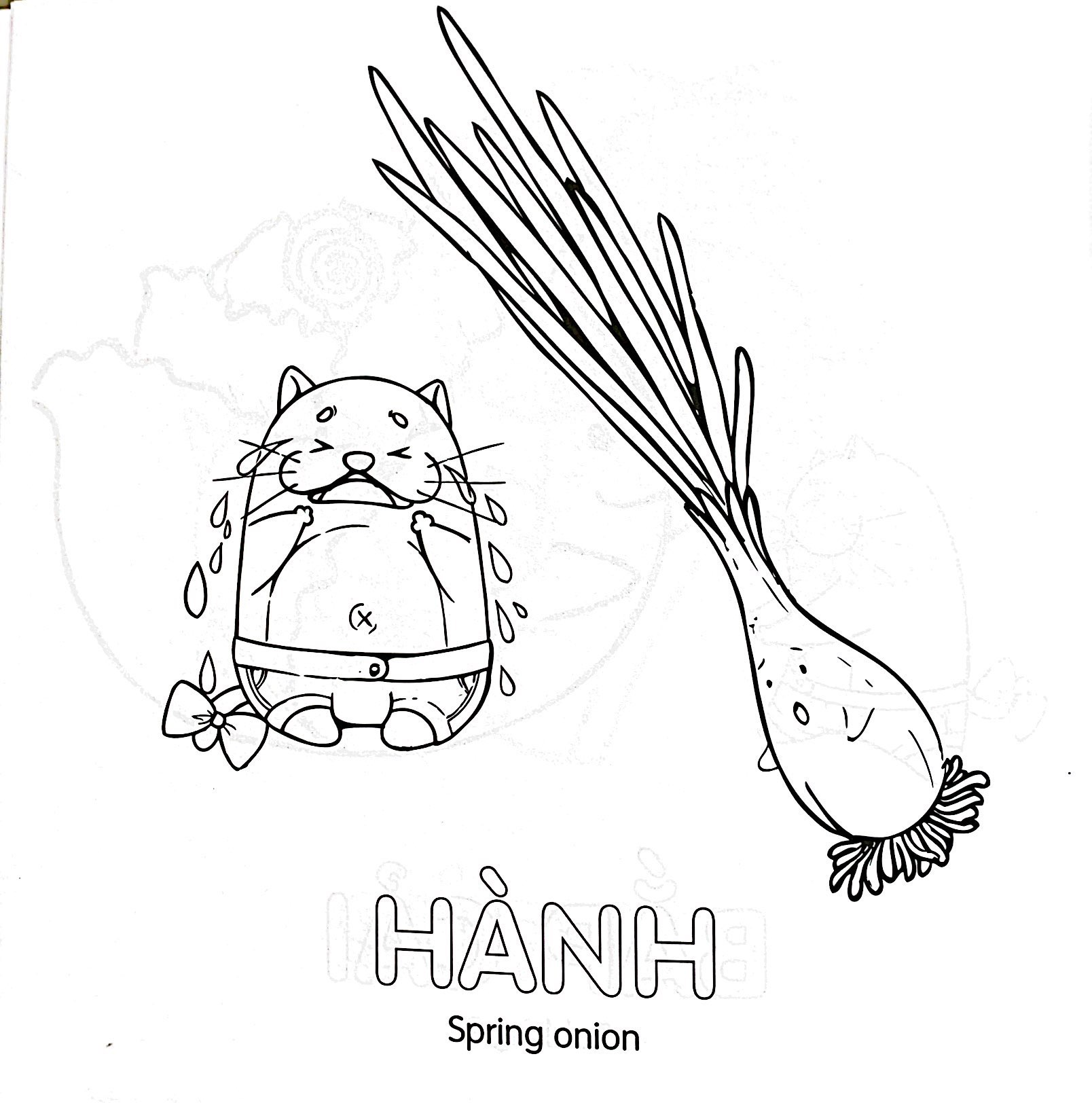 tô màu cùng mèo thông thái - song ngữ việt-anh - rau củ (dành cho trẻ từ 3-5 tuổi)