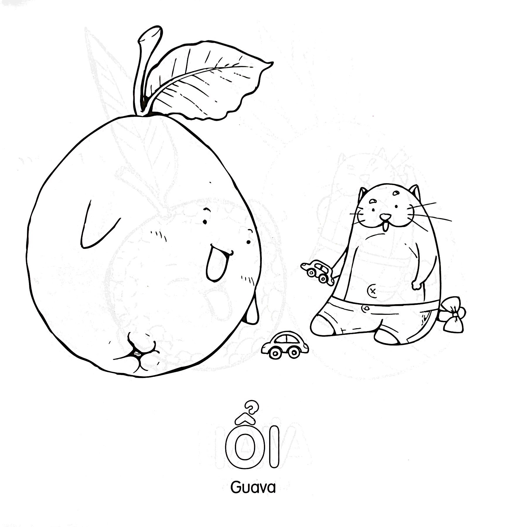 tô màu cùng mèo thông thái - song ngữ việt-anh - trái cây (dành cho trẻ từ 3-5 tuổi)