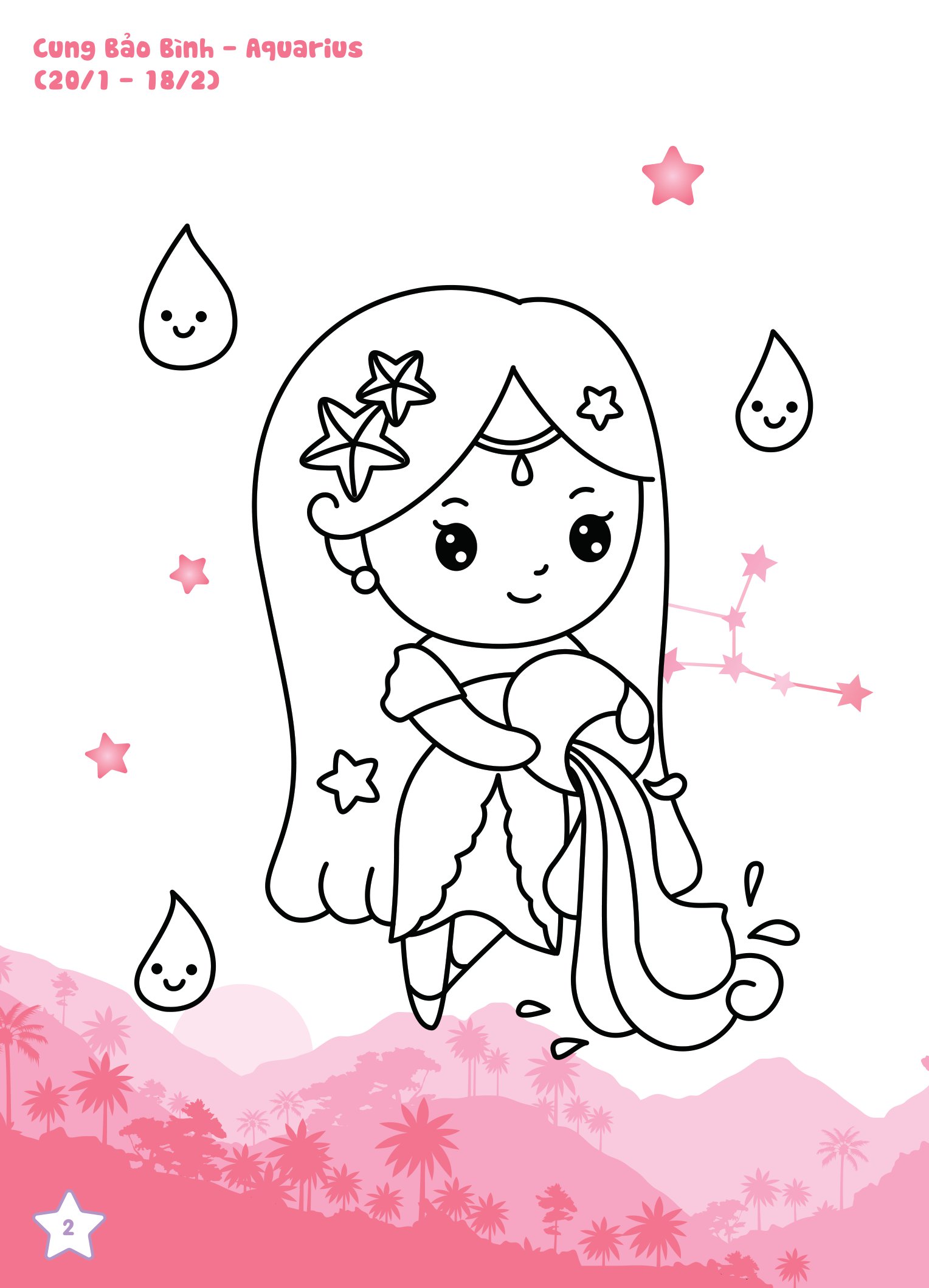 tô màu diệu kỳ - bí mật 12 chòm sao (dành cho bé gái năng động)