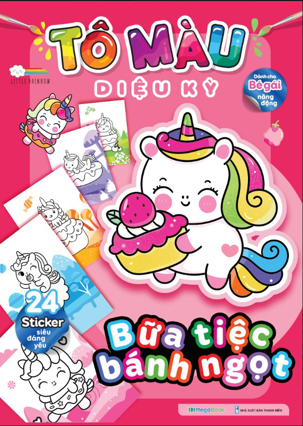 tô màu diệu kỳ - bữa tiệc bánh ngọt (dành cho bé gái năng động)