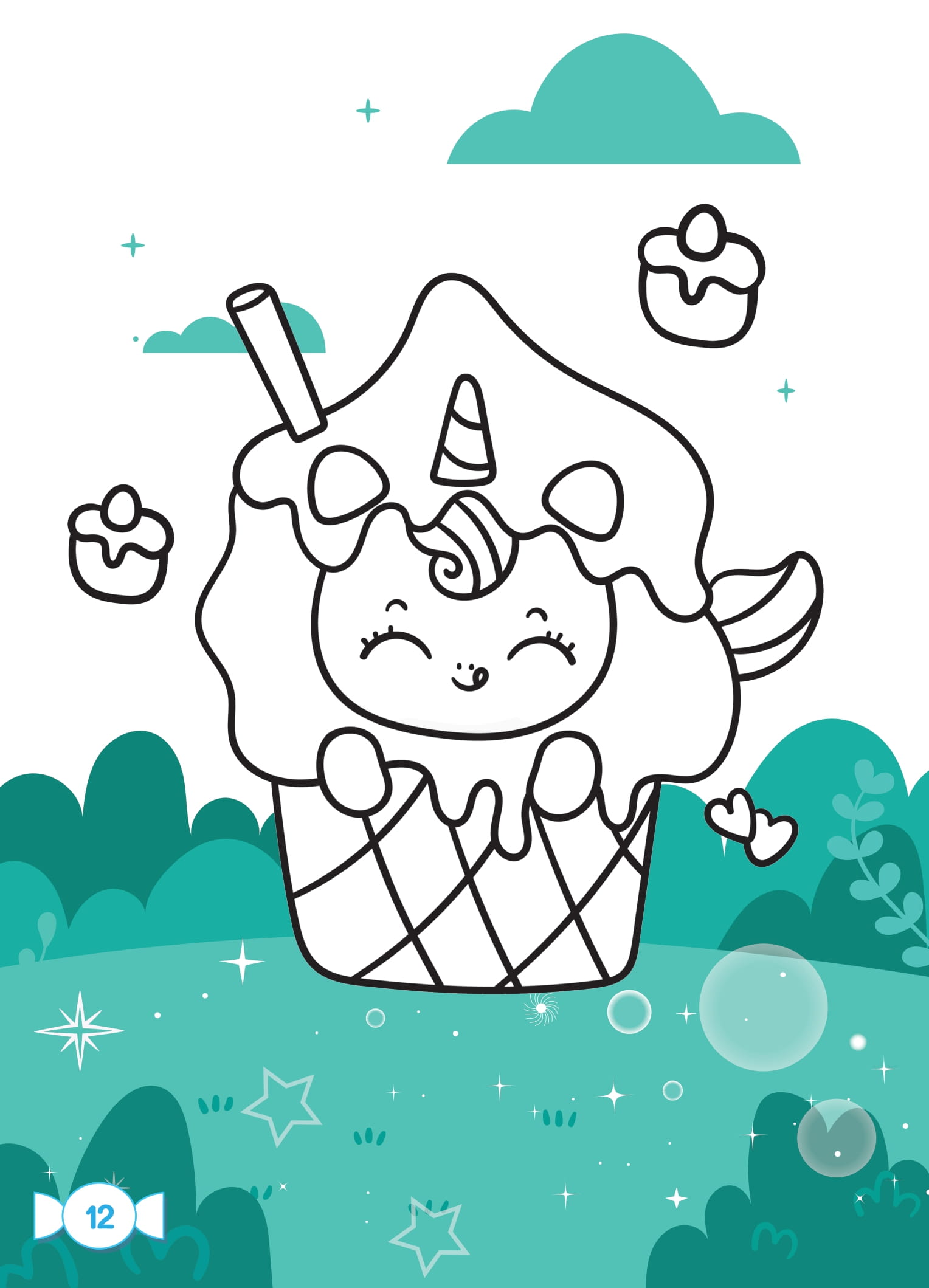 tô màu diệu kỳ - bữa tiệc bánh ngọt (dành cho bé gái năng động)