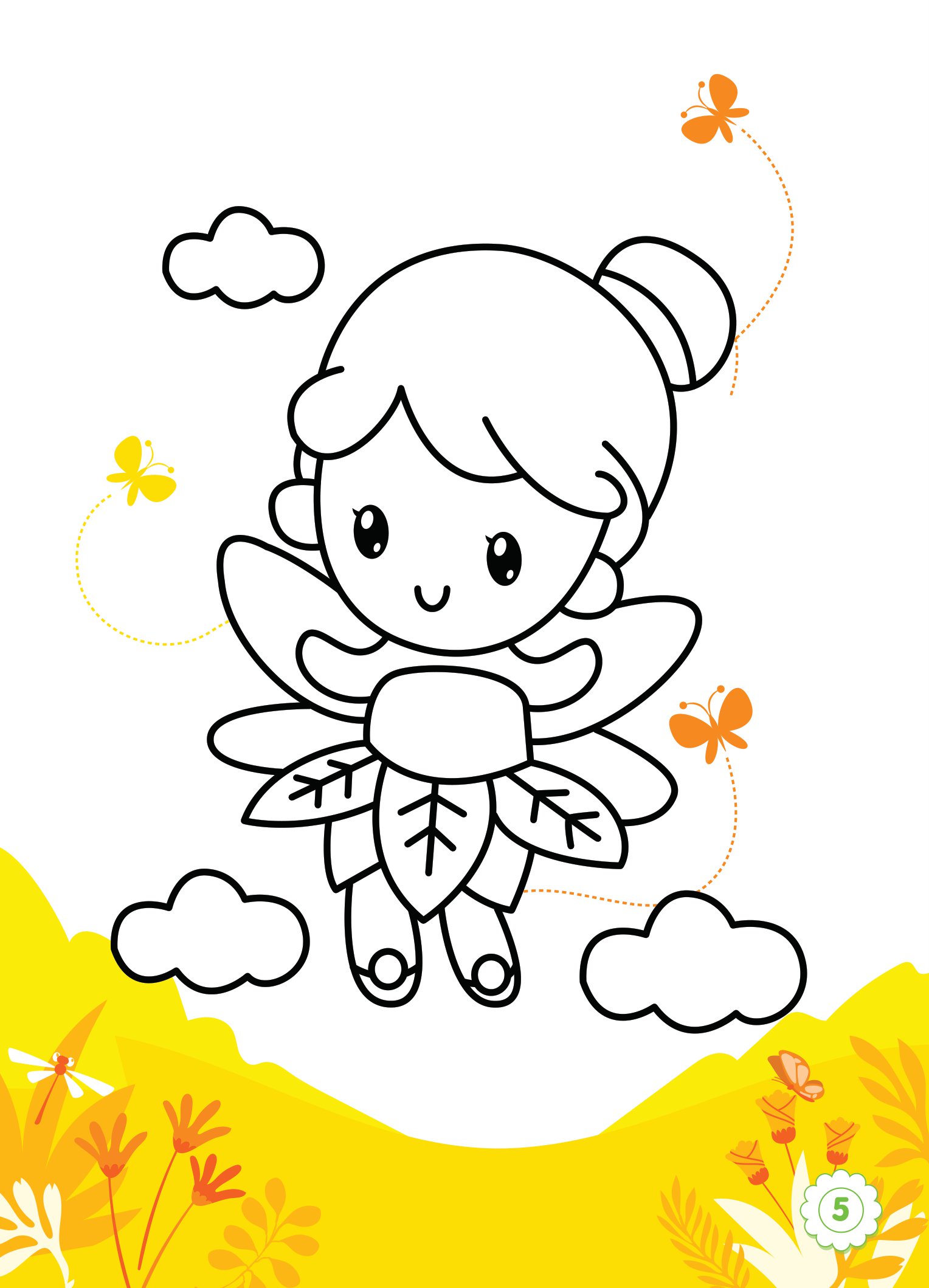 tô màu diệu kỳ - cô tiên xinh