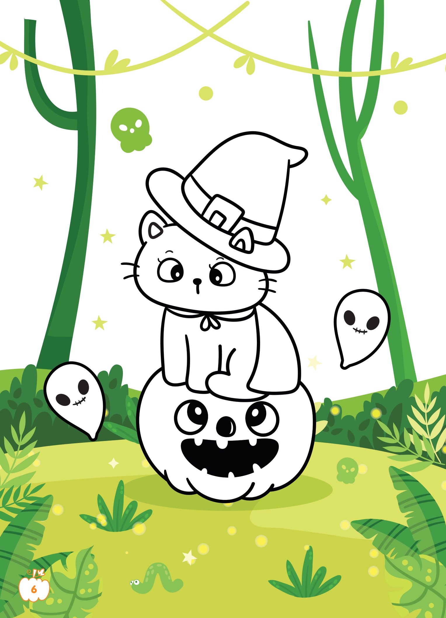 tô màu diệu kỳ - lễ hội halloween (dành cho bé gái năng động)