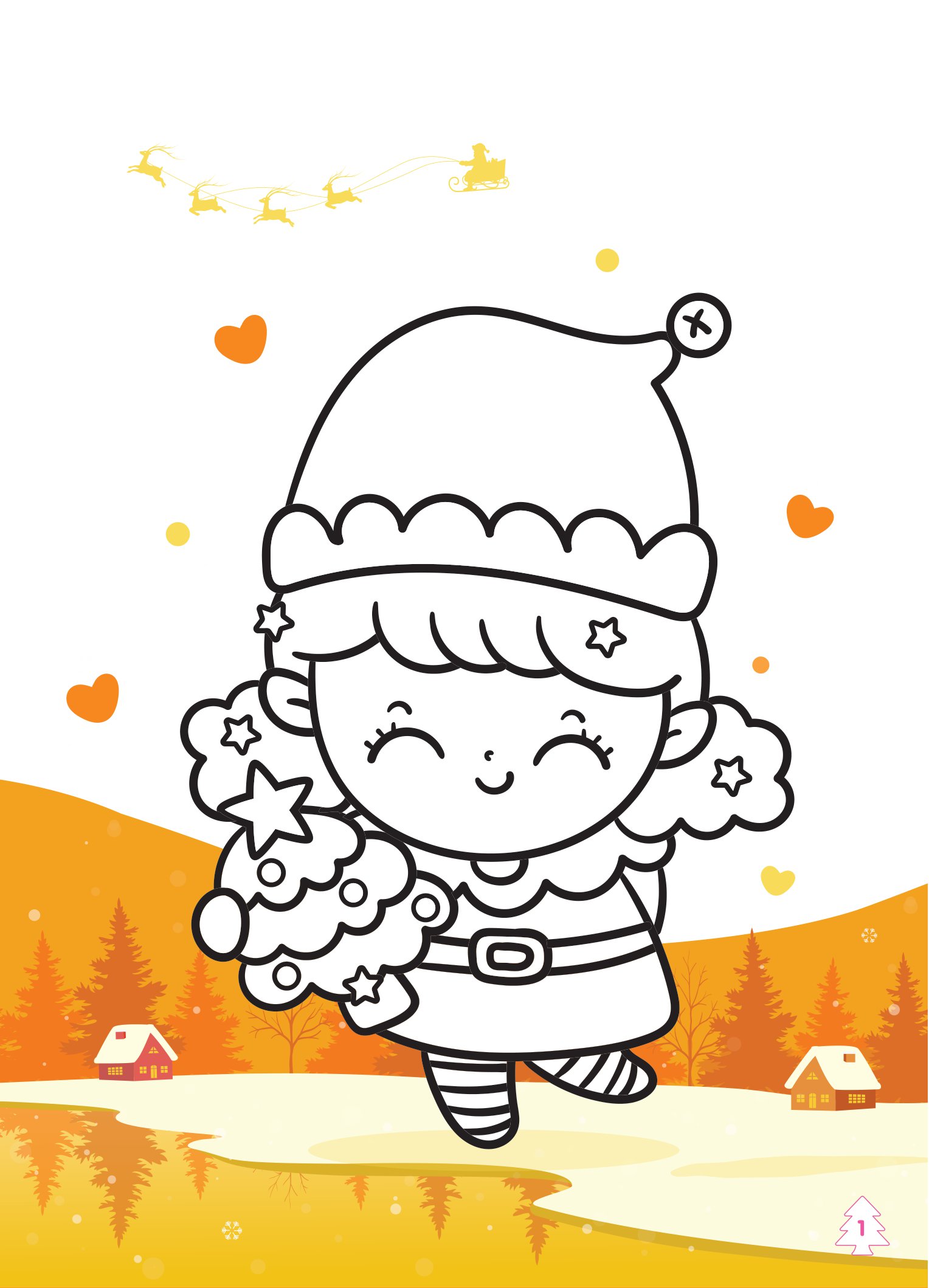 tô màu diệu kỳ - lễ hội noel (dành cho bé gái năng động)