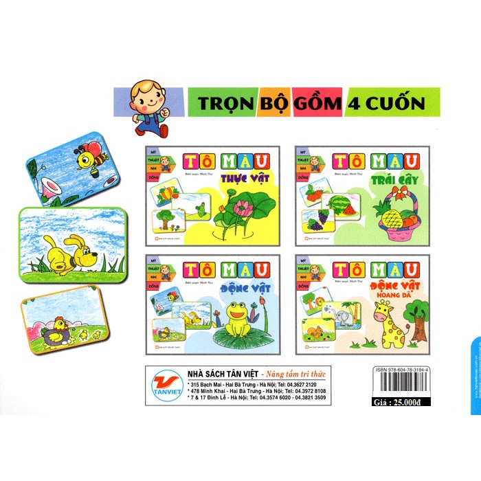 tô màu động vật hoang dã (tái bản)