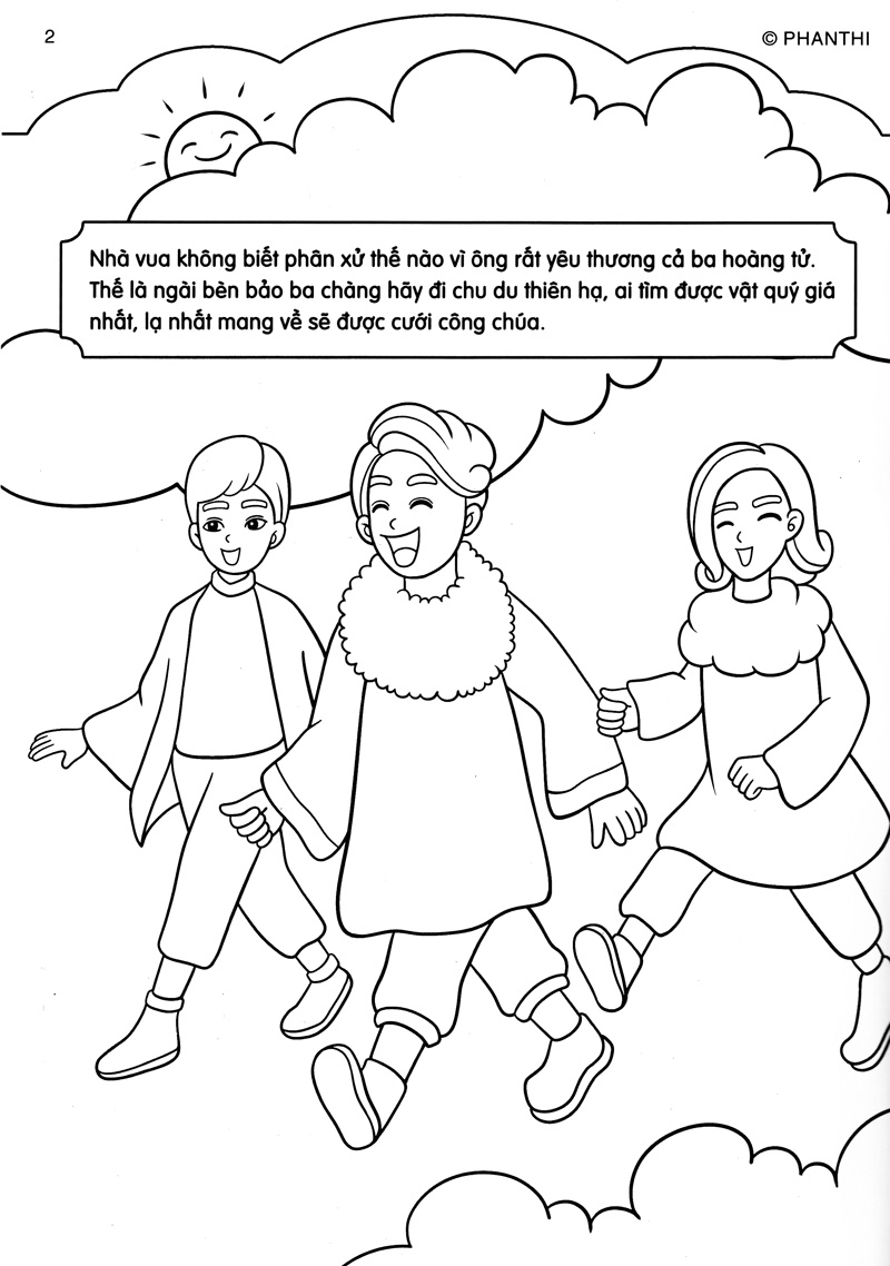 tô màu hoàng tử - ba chàng hoàng tử