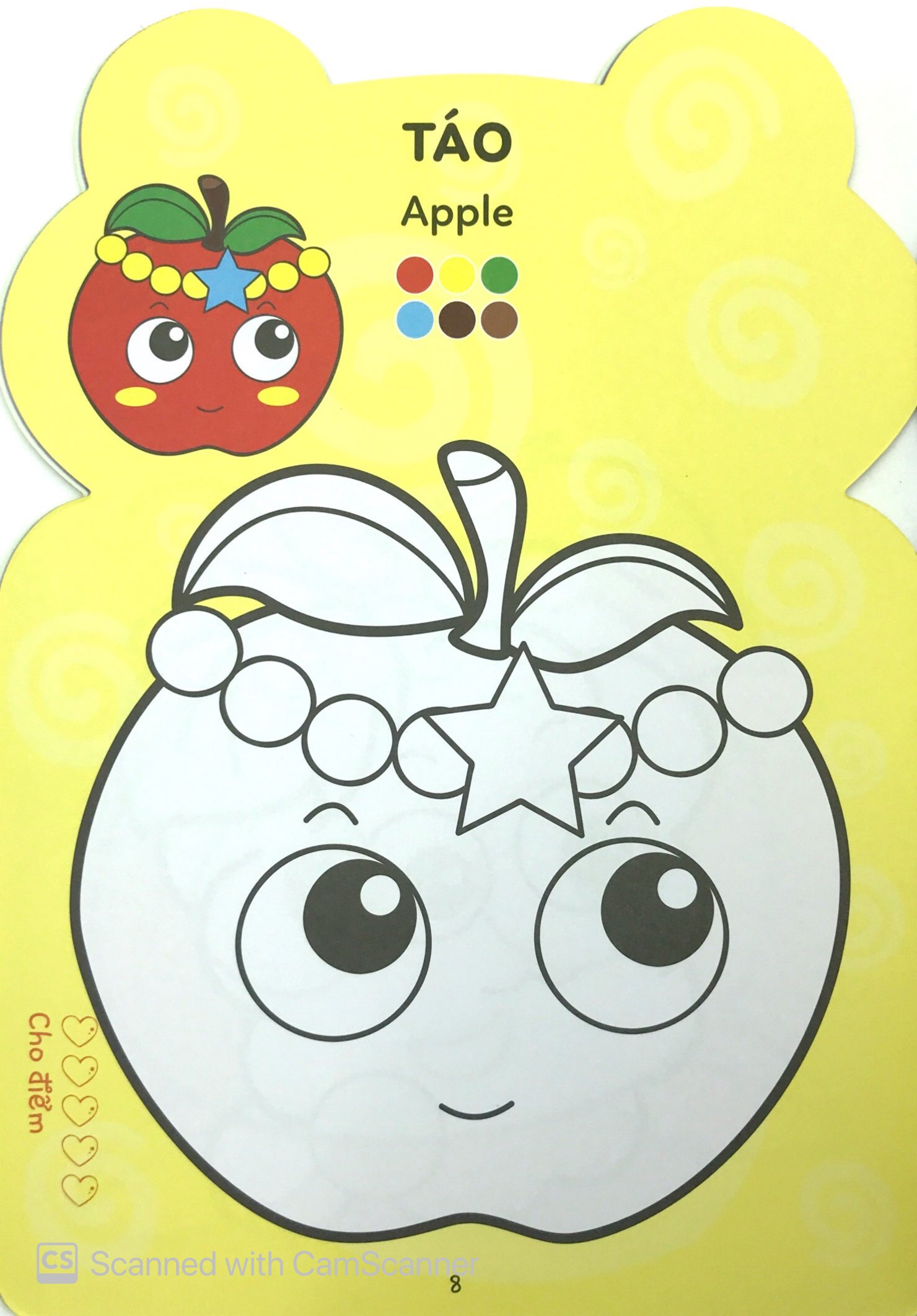 tô màu hoàng tử ếch - rau, củ, hoa quả