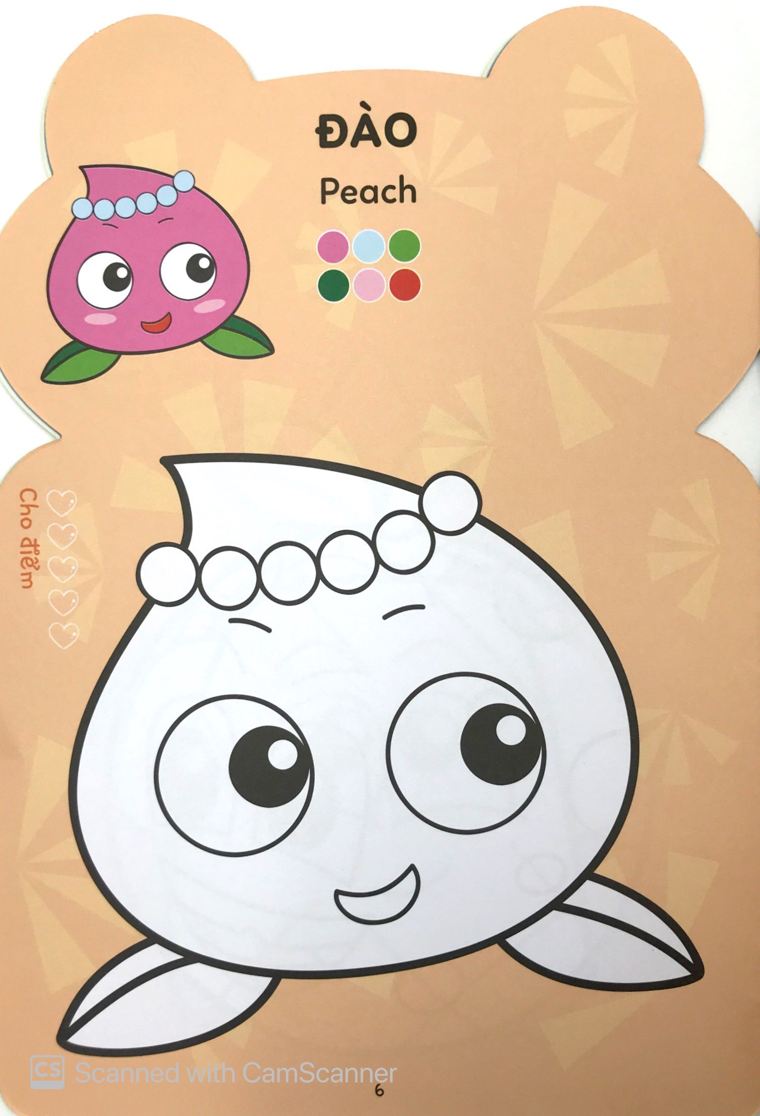 tô màu hoàng tử ếch - rau, củ, hoa quả