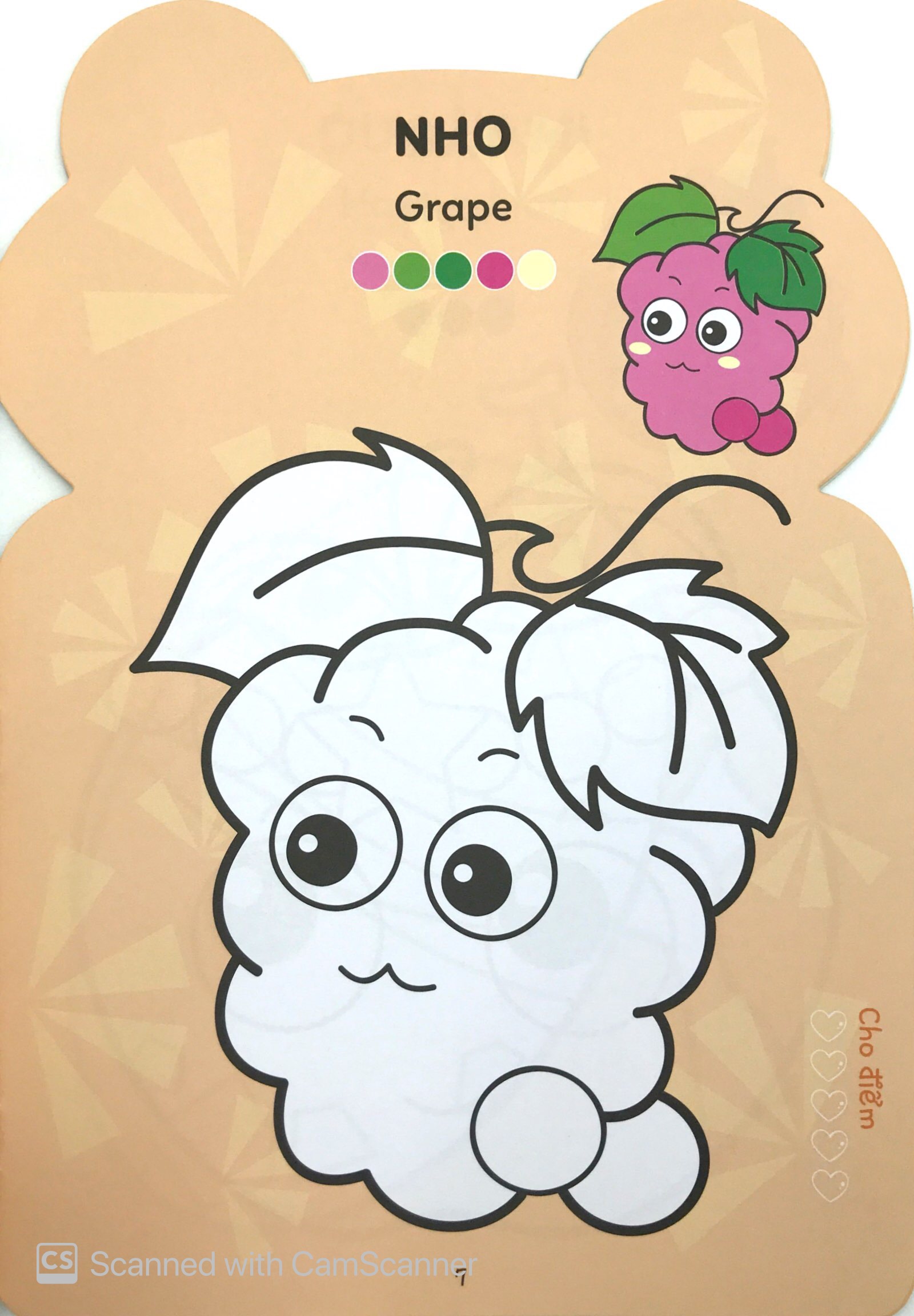 tô màu hoàng tử ếch - rau, củ, hoa quả