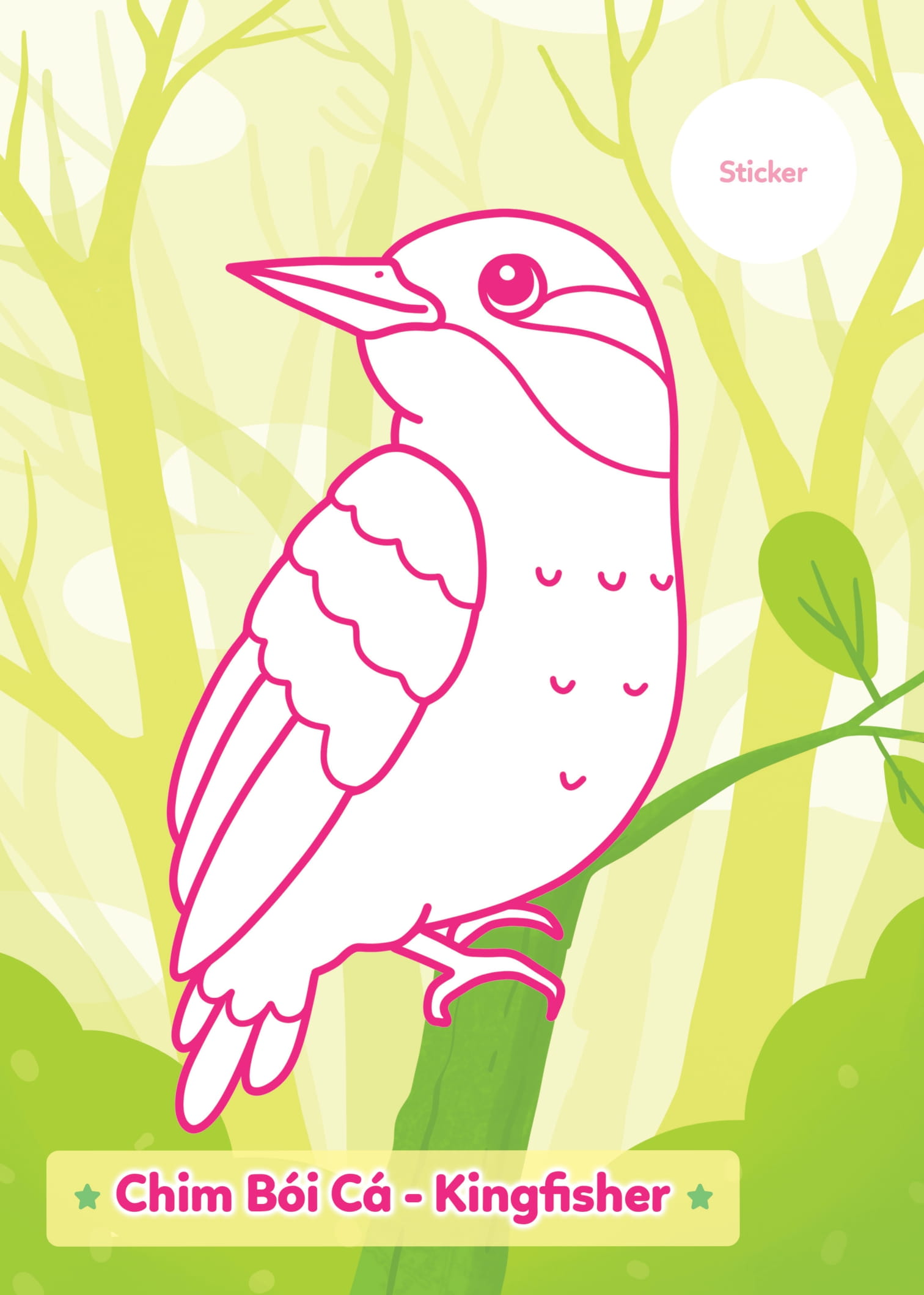 tô màu khám phá - hồ nước trong xanh