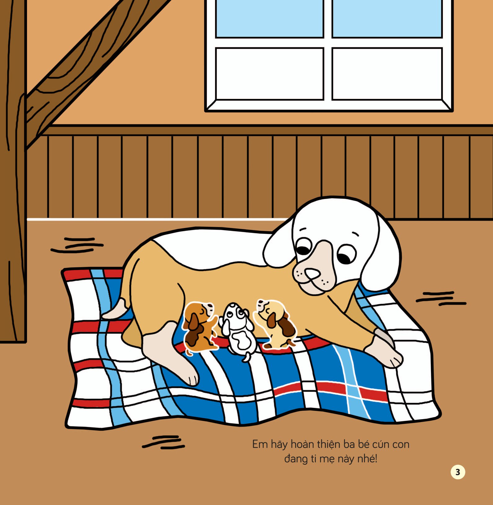 tô màu khám phá thế giới - các em bé động vật