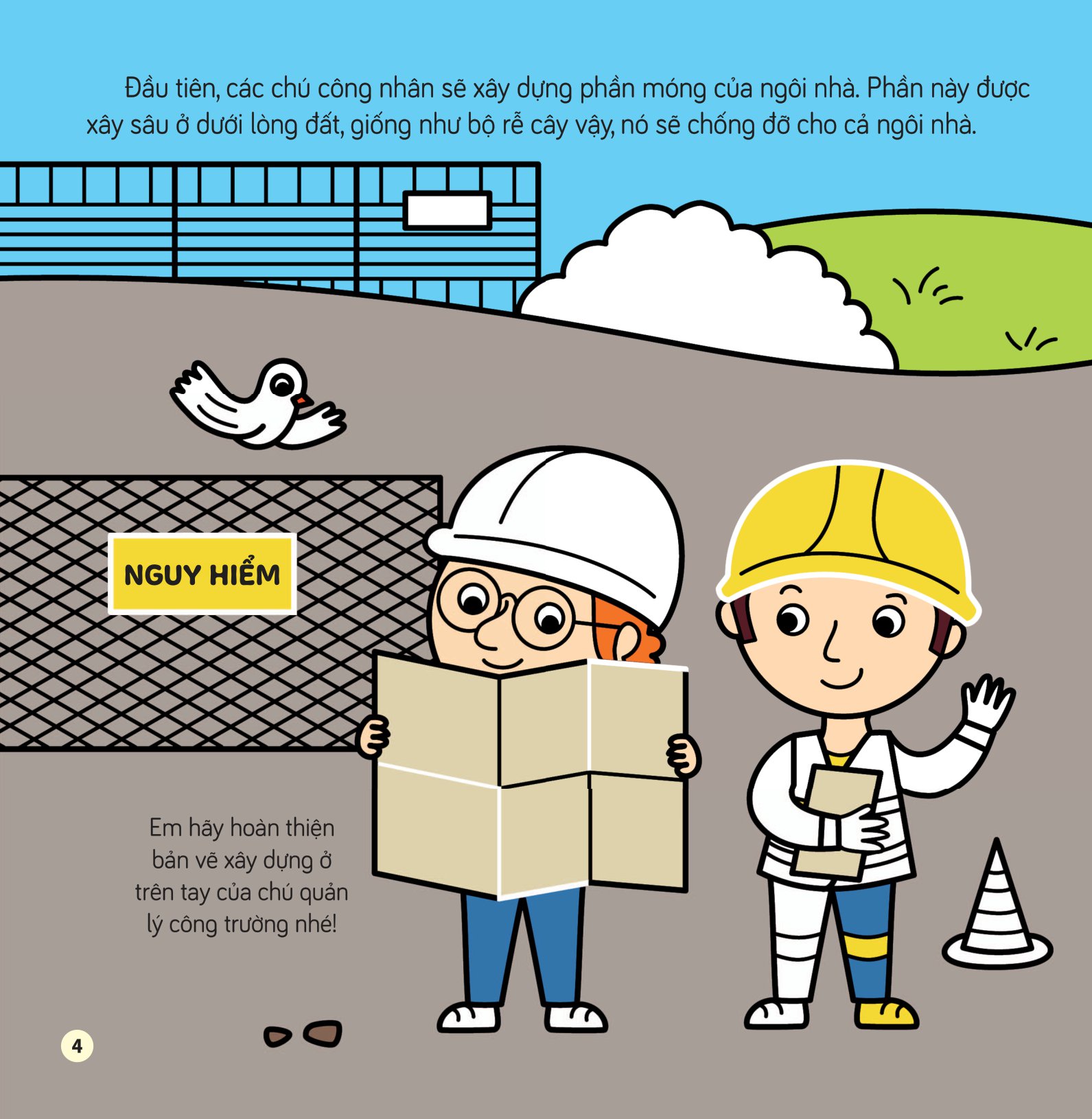 tô màu khám phá thế giới - công trường xây dựng