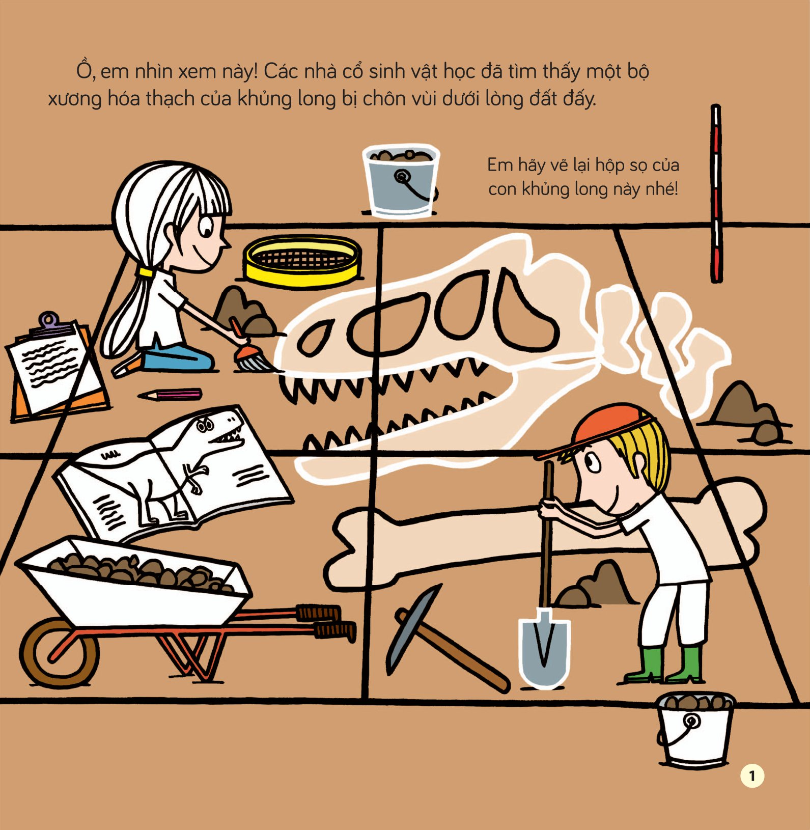 tô màu khám phá thế giới - khủng long