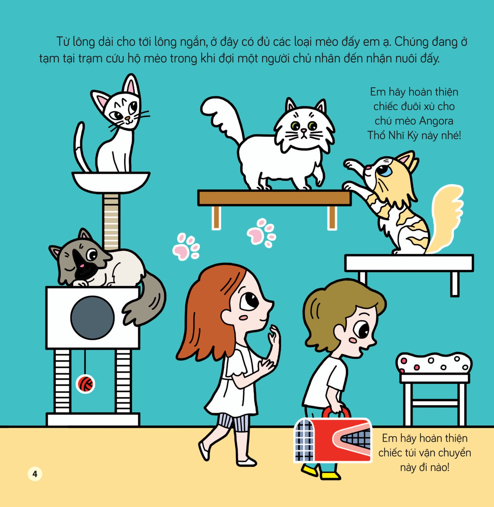 tô màu khám phá thế giới - những chú mèo