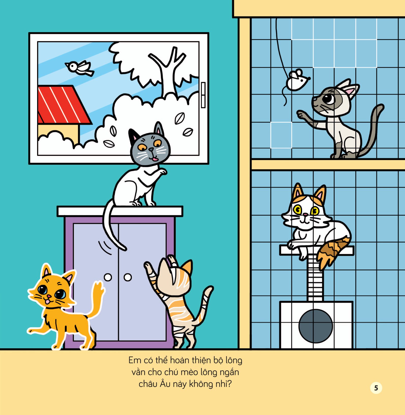 tô màu khám phá thế giới - những chú mèo