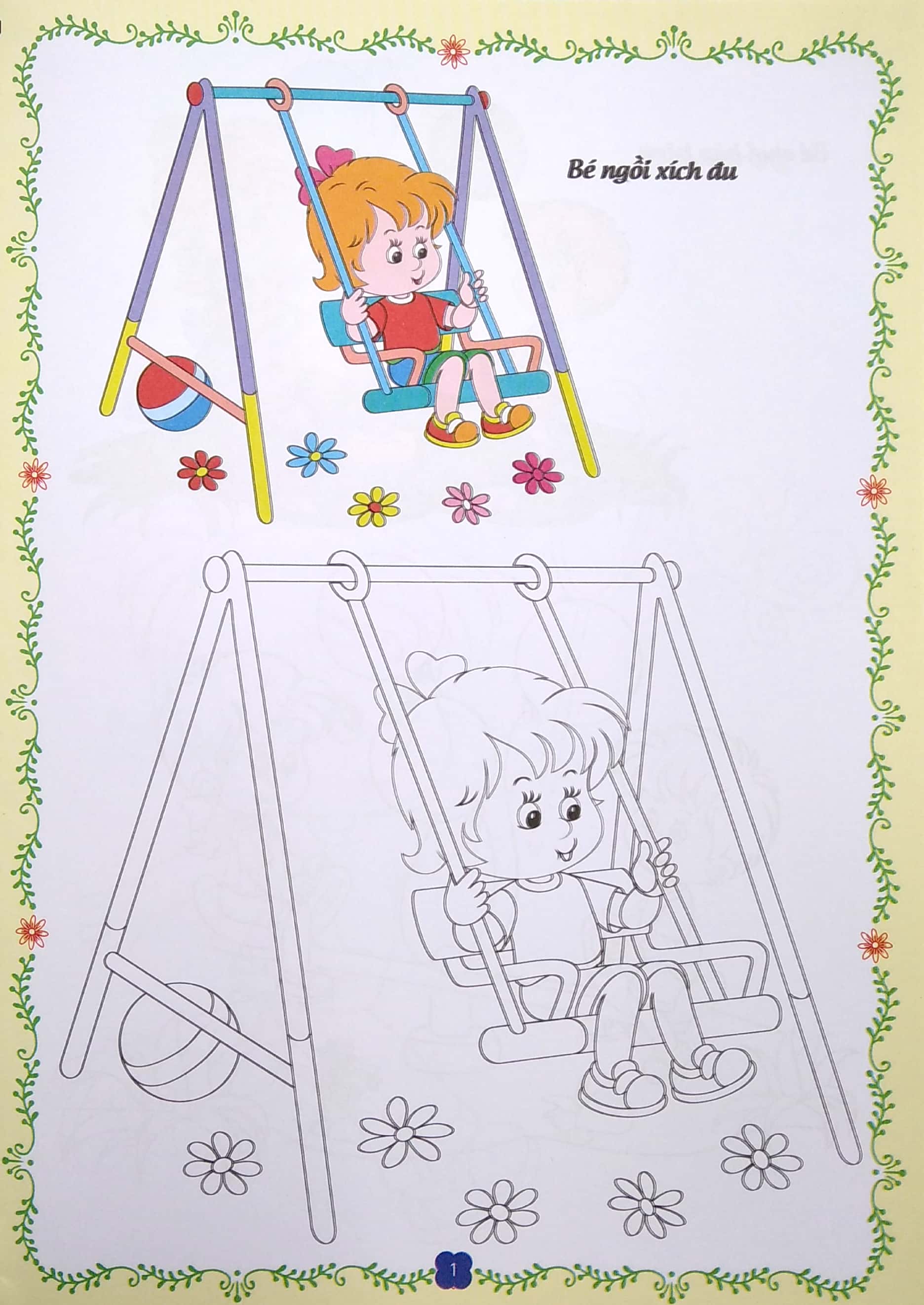 tô màu kỹ năng - hoạt động ngoài trời của bé