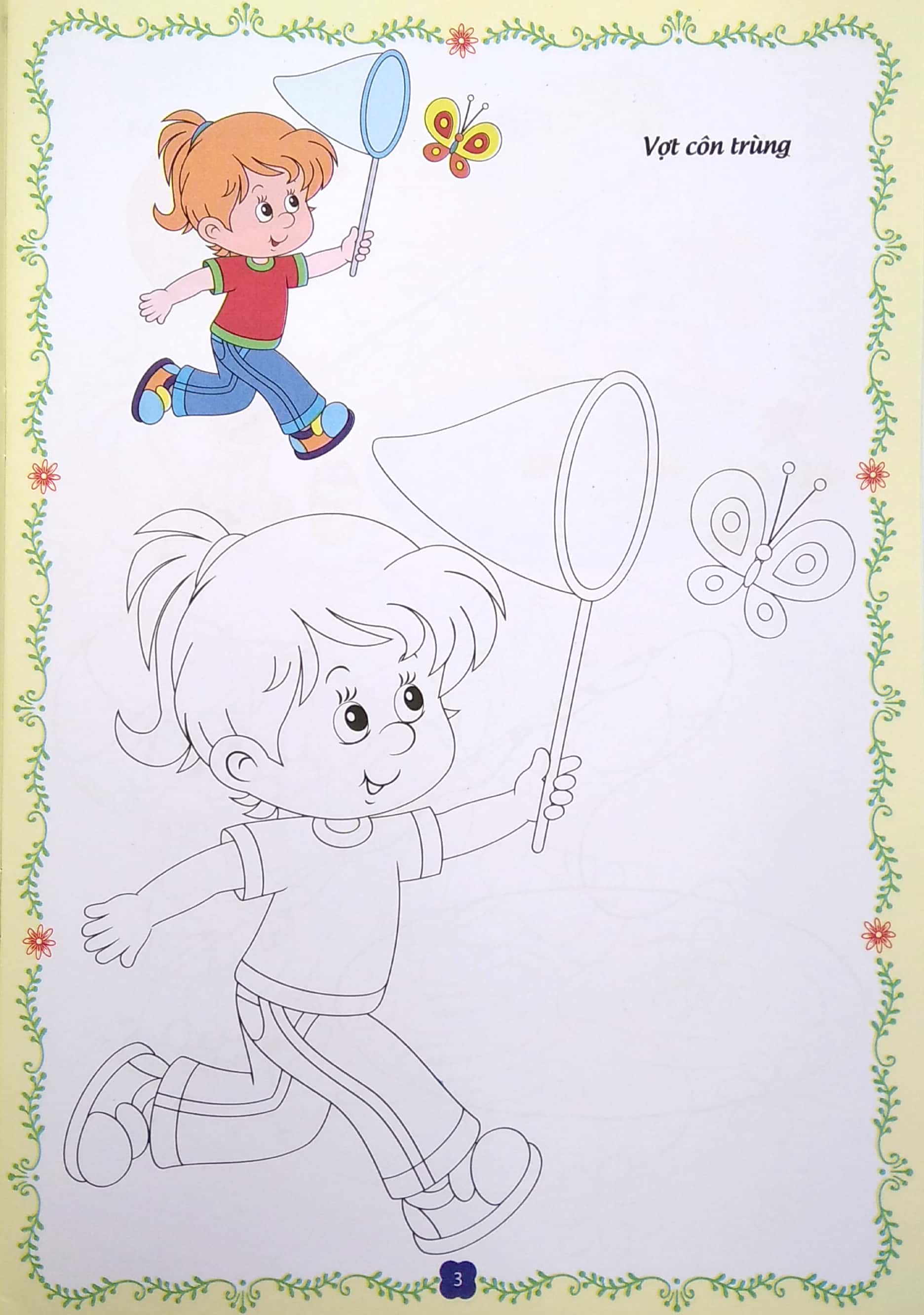 tô màu kỹ năng - hoạt động ngoài trời của bé