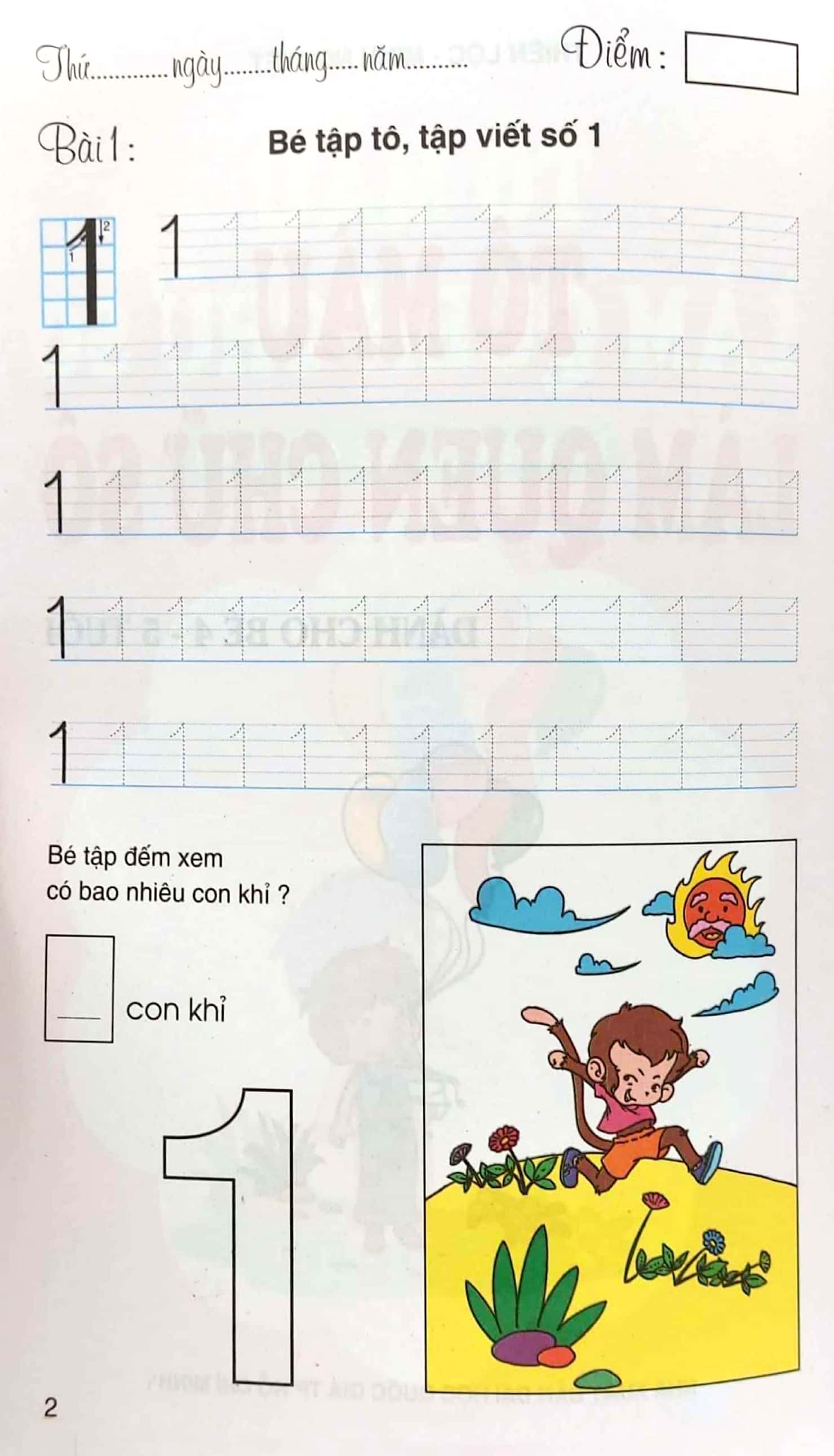 tô màu làm quen chữ số (dành cho bé 4-5 tuổi)