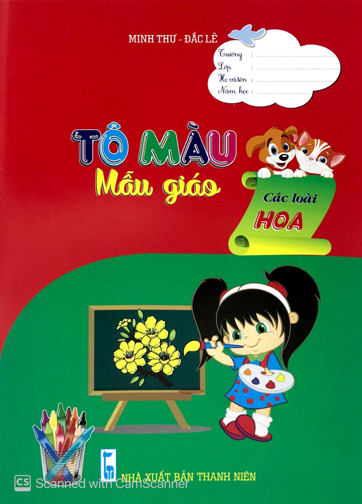 tô màu mẫu giáo - các loài hoa