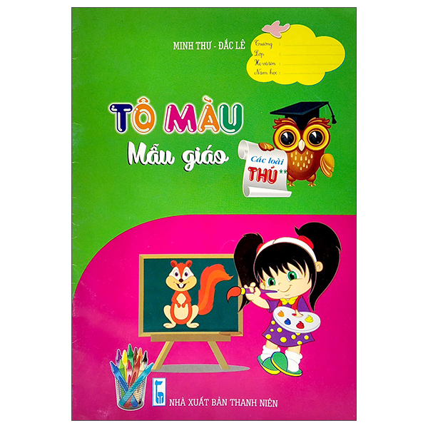 tô màu mẫu giáo - các loài thú