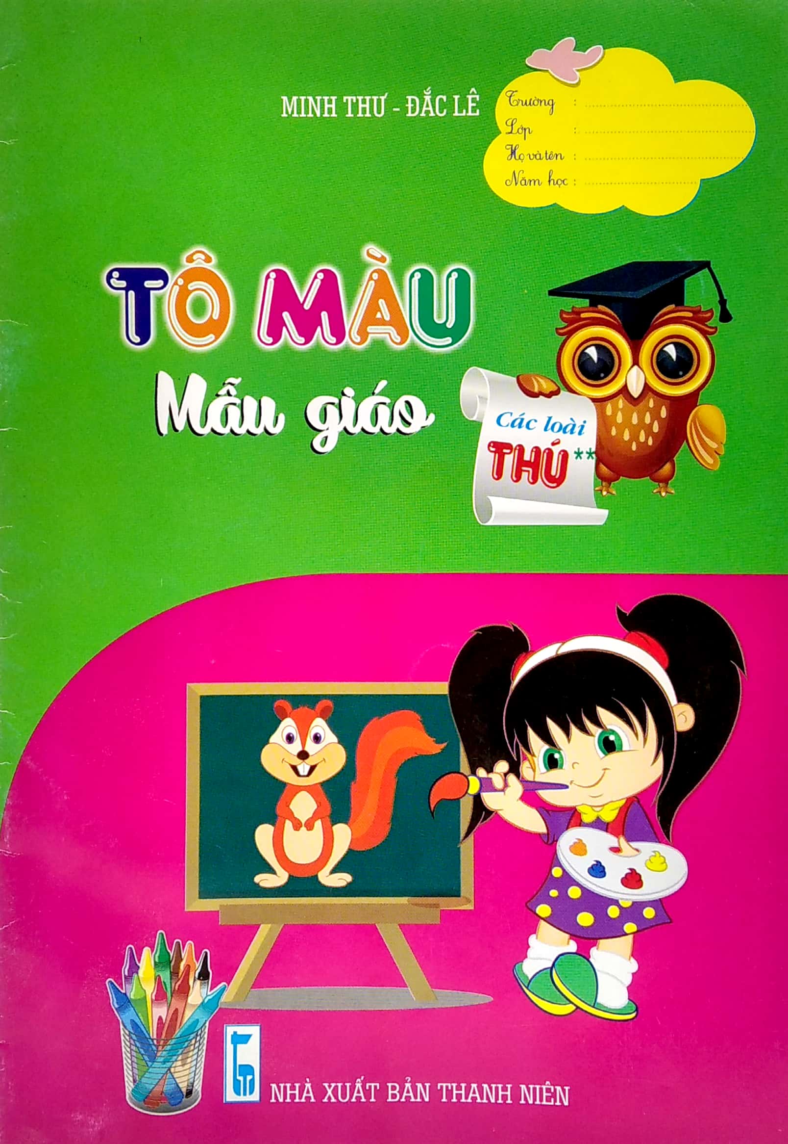 tô màu mẫu giáo - các loài thú