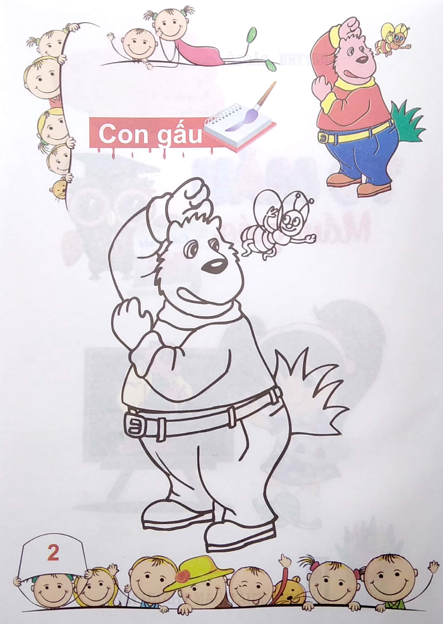 tô màu mẫu giáo - các loài thú