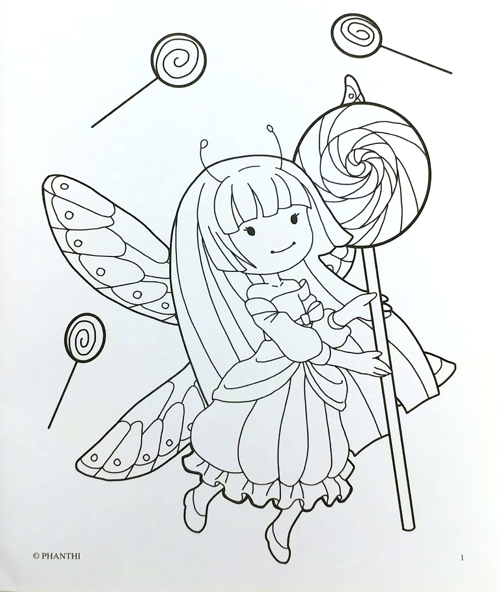 tô màu những nàng tiên tí hon - bé tiên thưởng thức bánh kẹo