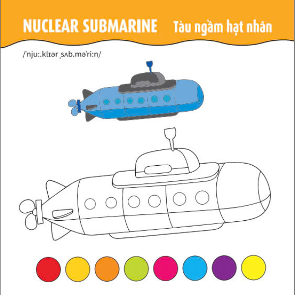 tô màu phát triển iq-eq-cq - song ngữ anh-việt - ôtô-tàu thuyền-máy bay - tập 1