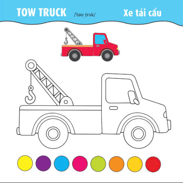 tô màu phát triển iq-eq-cq - song ngữ anh-việt - ôtô-tàu thuyền-máy bay - tập 2